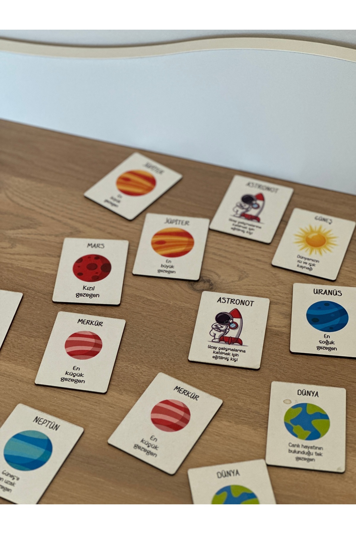 Bellacasa Gezegenler Eşleme Kartı Ahşap Oyun, Eğitici Oyuncak, Montessori Eğitim Oyuncak,Motor Zeka Oyuncak fotoğrafı 3 (önizleme)