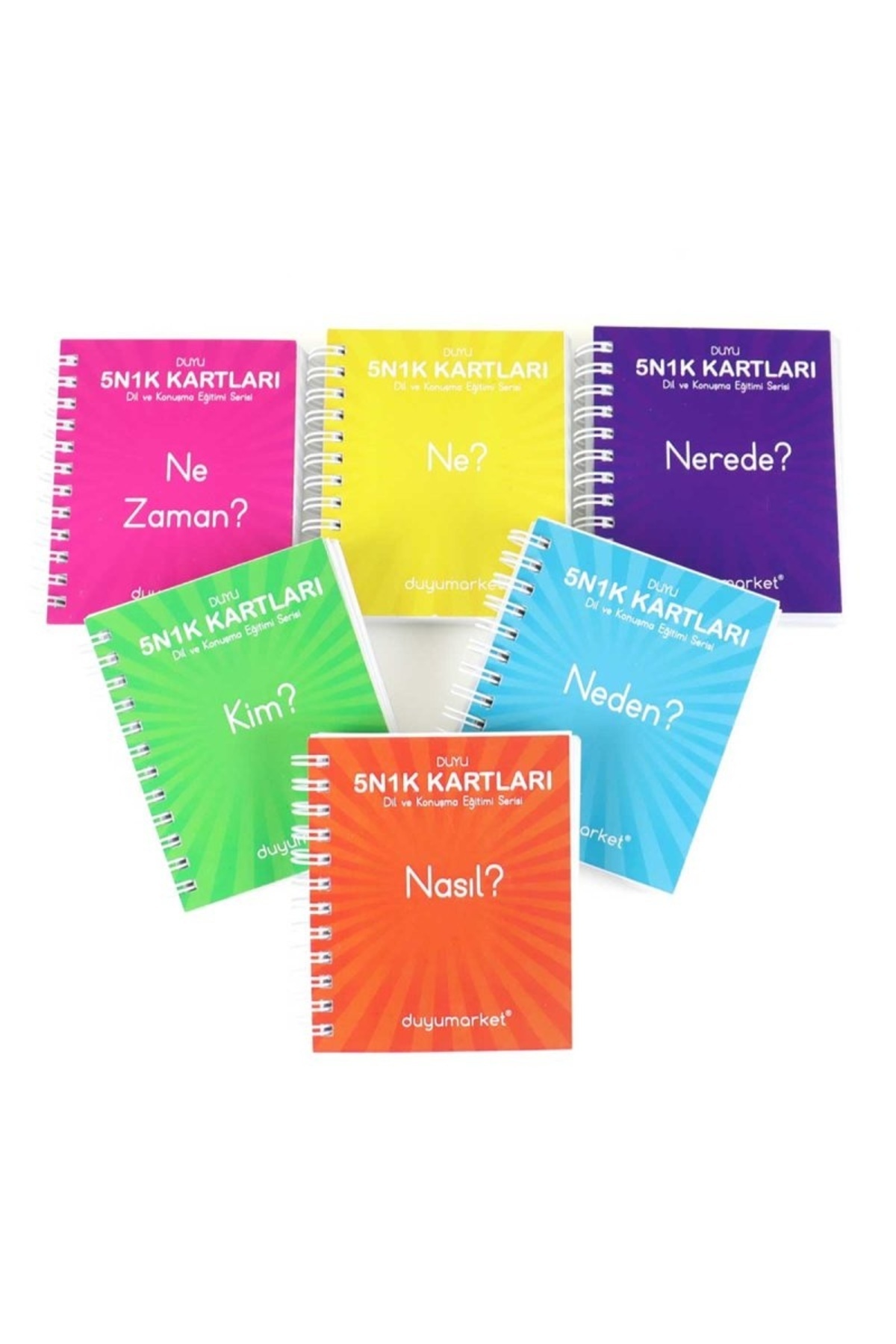 DuyuMarket 5n1k Dil Konuşma Kartları - 6mp#039lı Set fotoğrafı 5 (önizleme)