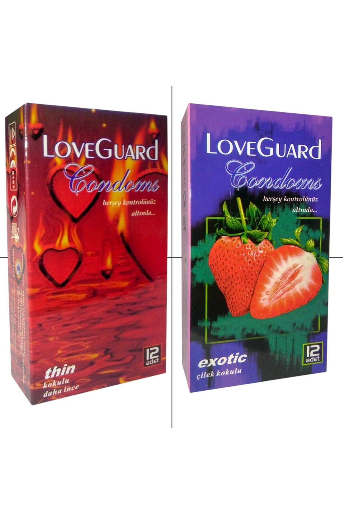 Love Guard LoveGuard 2'li Set 24 Adet Thin Daha İnce - Exotic Çilek