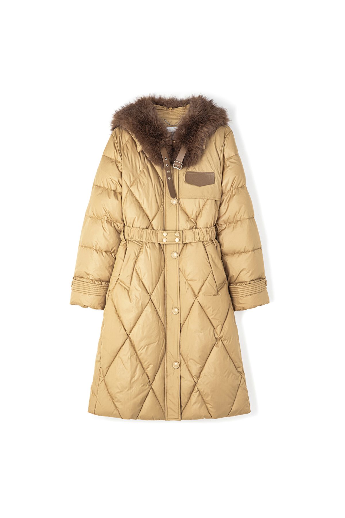 İpekyol-Faux fur quilted coat 3