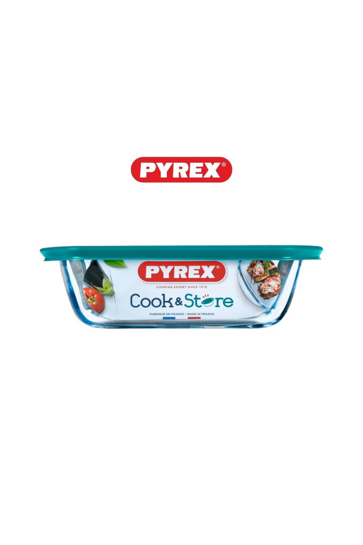 Pyrex-Cook & Store Rectangular Roaster with Lid - 400ml Capacity for Versatile Cooking and Storing 2