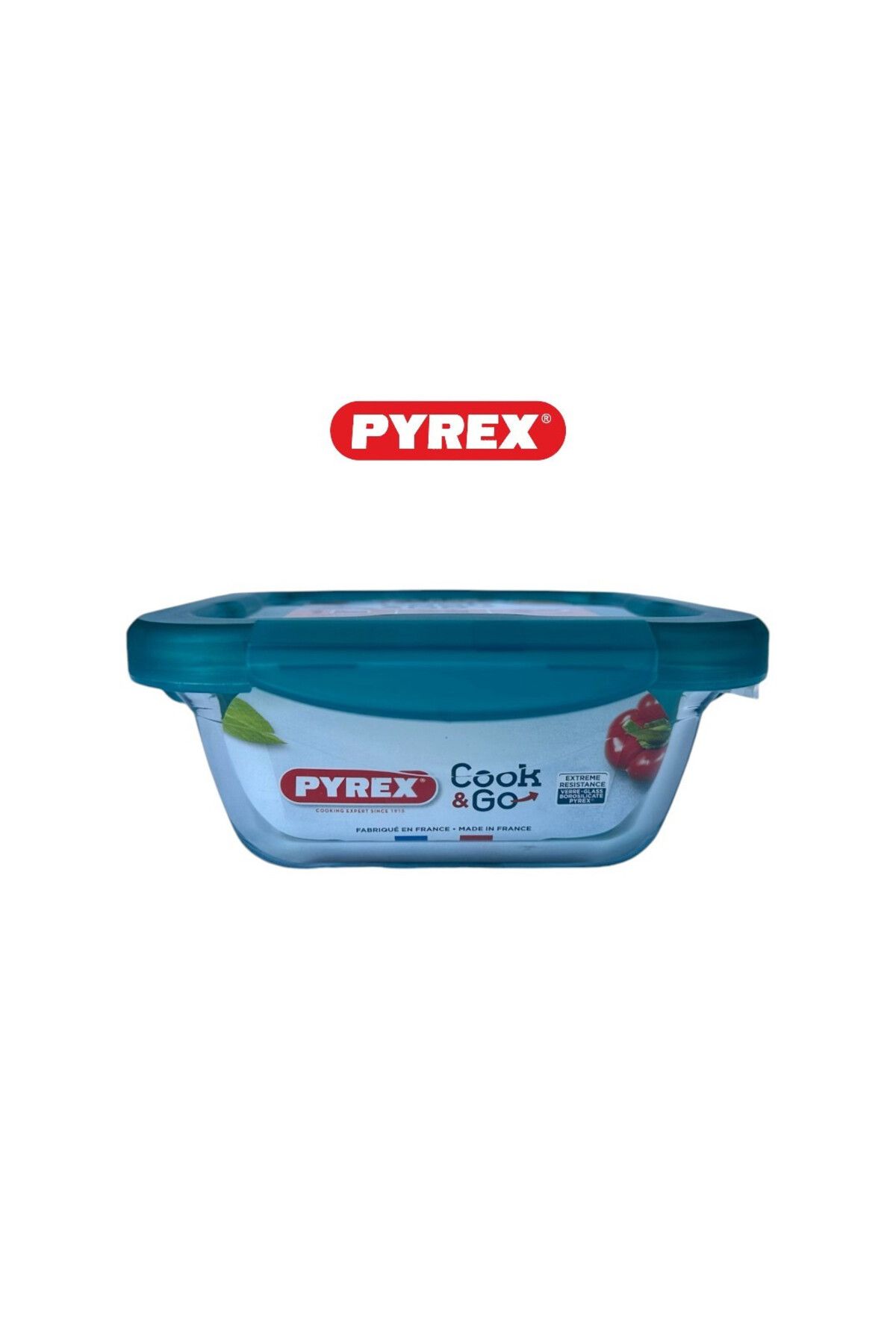 Pyrex-Cook&Go 0.8L Square Storage Dish with Airtight Lid - Versatile Freezer-to-Oven Solution- GREEN 3