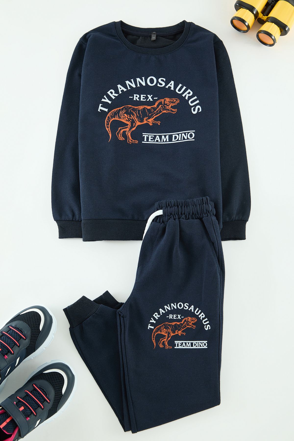 TRENDYOLKIDS-Black Plain Knitted Top and Bottom Set Tkdaw25Au00165 1