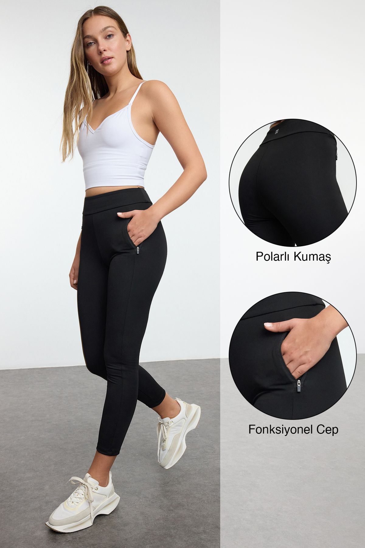 Trendyol Collection-Miękkie zimowe legginsy sportowe - polar i szczotkowane, długość do kostek Thmaw25Ty00002 1