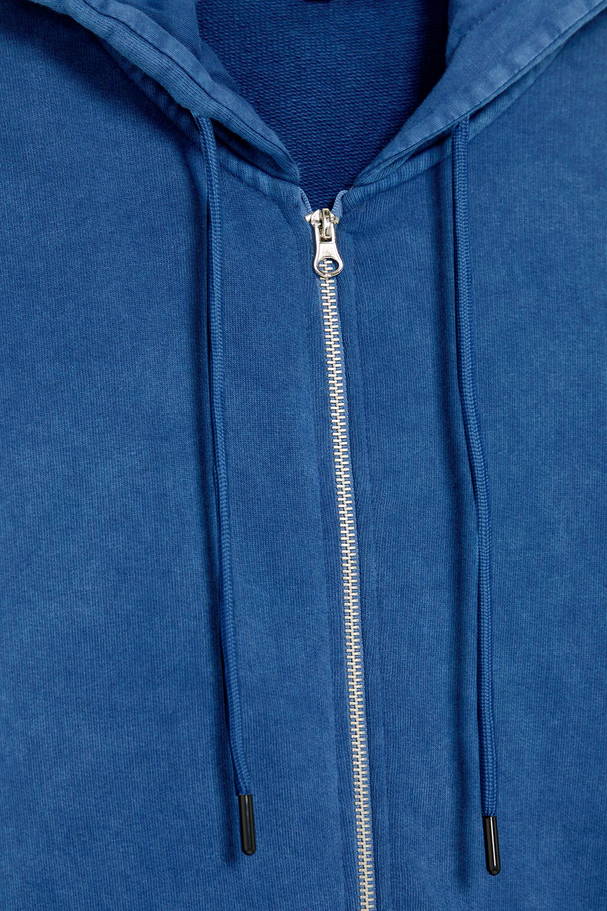 Trendyolmilla  Indigo Oversize/Geniş Kesim Kapüşonlu Soluk Efekt Hırka/Şardonsuz Sweatshirt TMNAW25SW00049 - Görsel 6