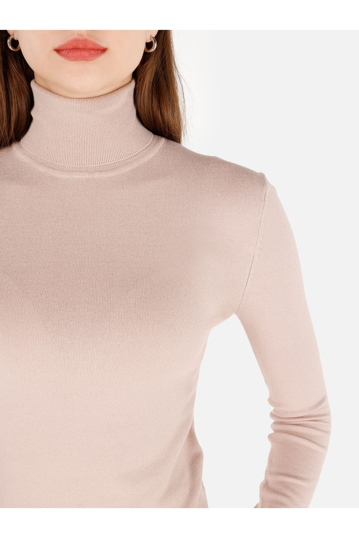 Colin's-Slim Fit Turtleneck Beige Women's Sweater Cl 1070208 5