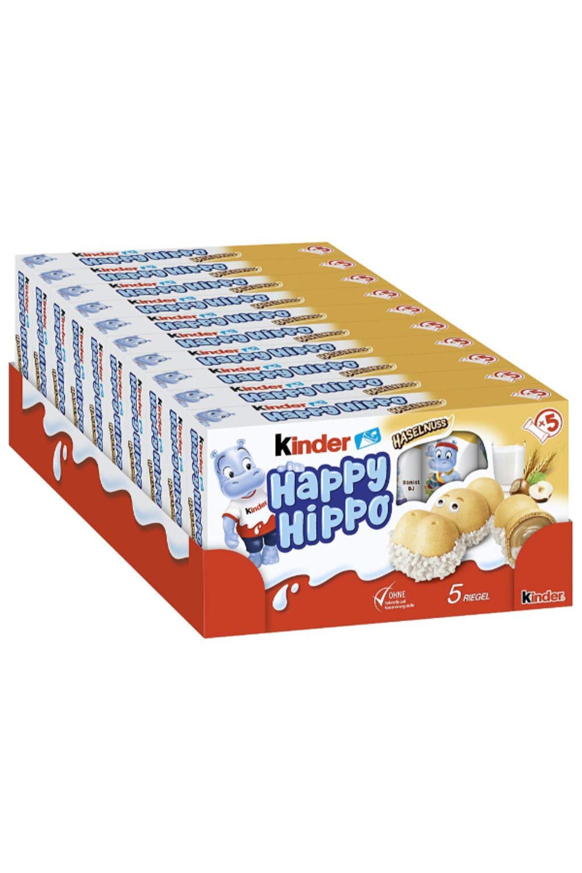 Kinder Happy Hippo Haselnuss 5'li x 10 Adet