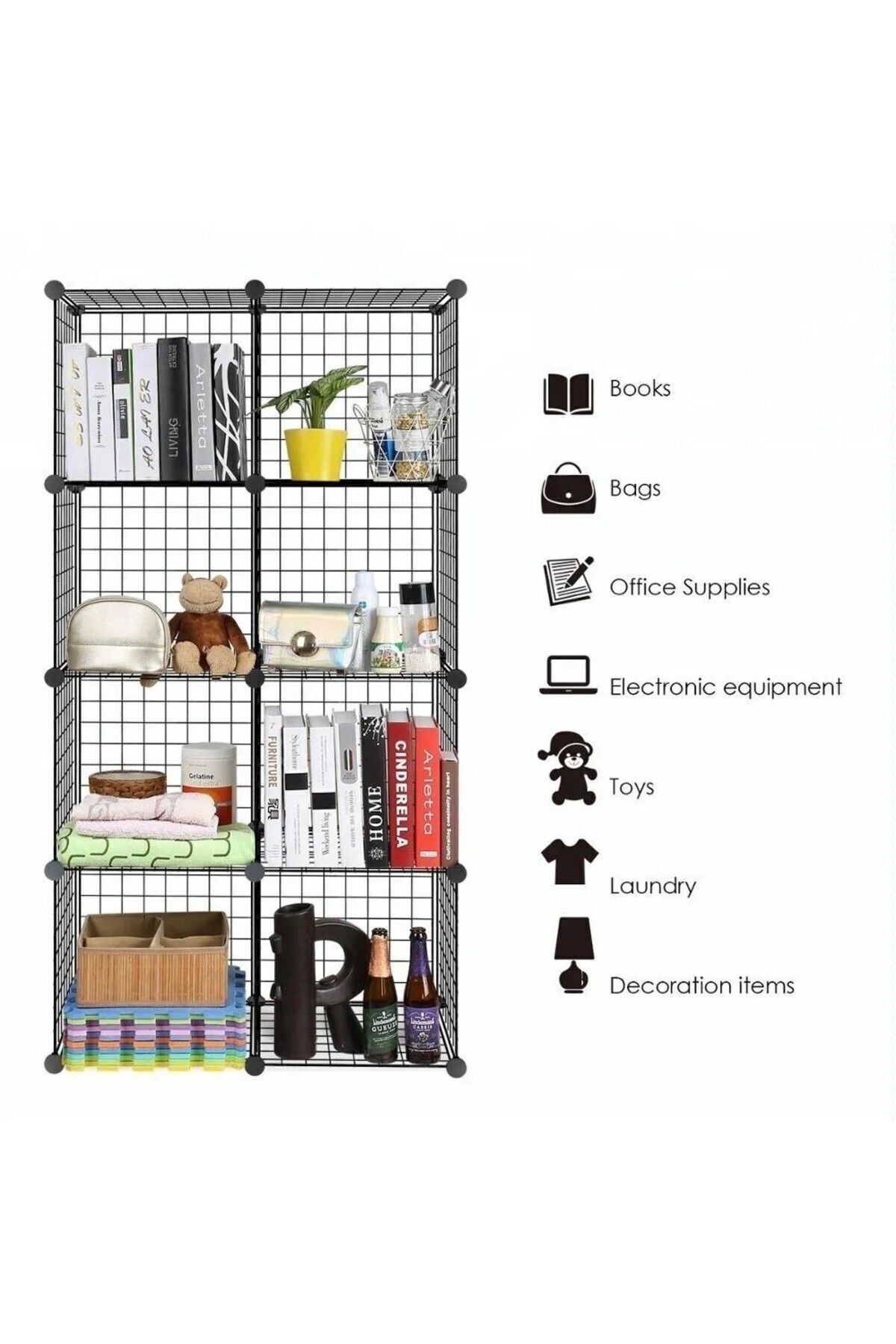 Feronyahome & Garden-6-Section Portable Storage and Organization Shelfs,Kitchen,Badge Organizer,Toy Organization Shelfs 4