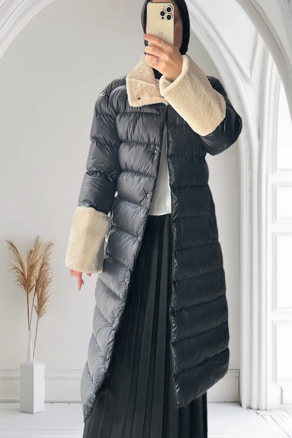 Qalina Life-Fur Lined Long Coat 4