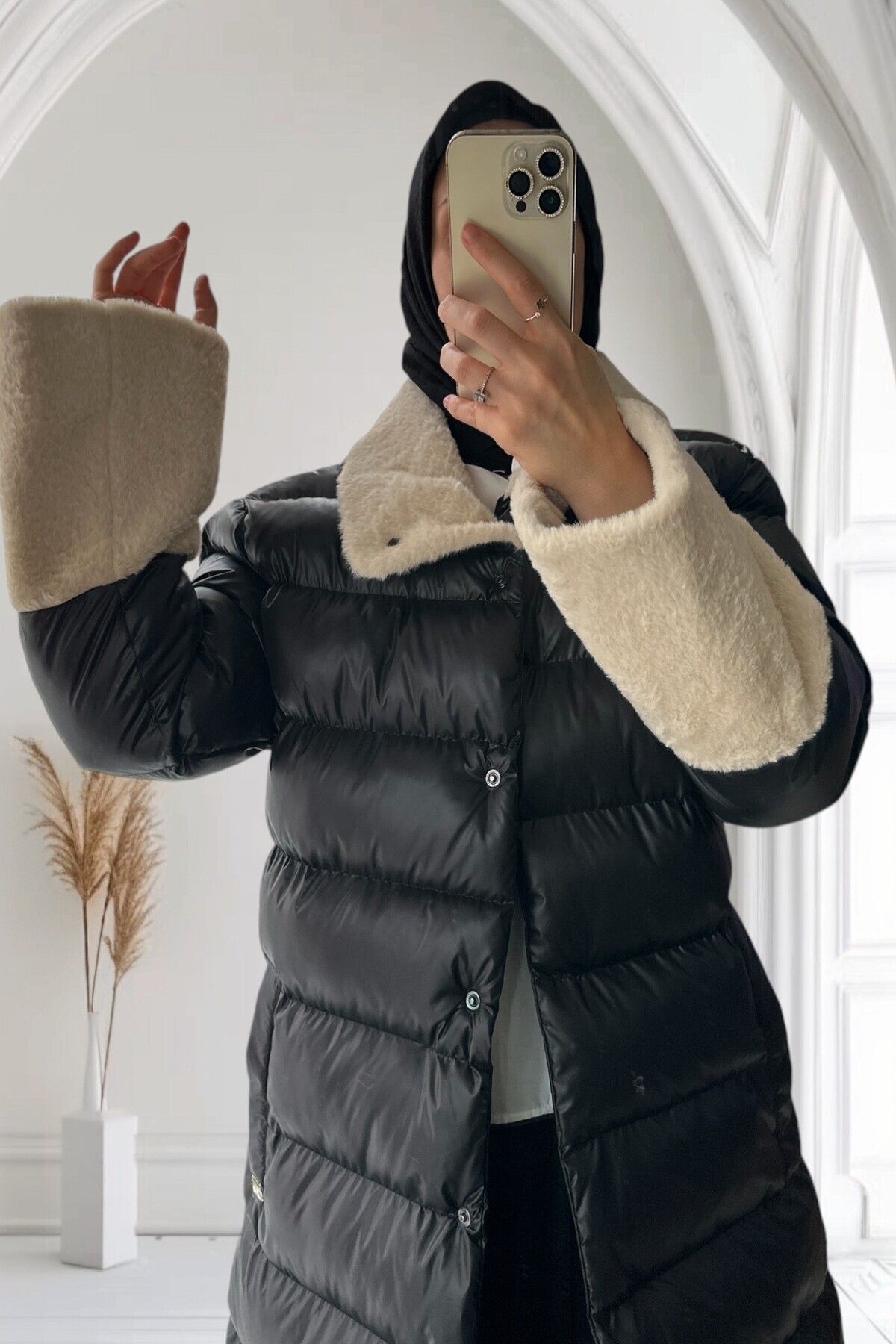 Qalina Life-Fur Lined Long Coat 2