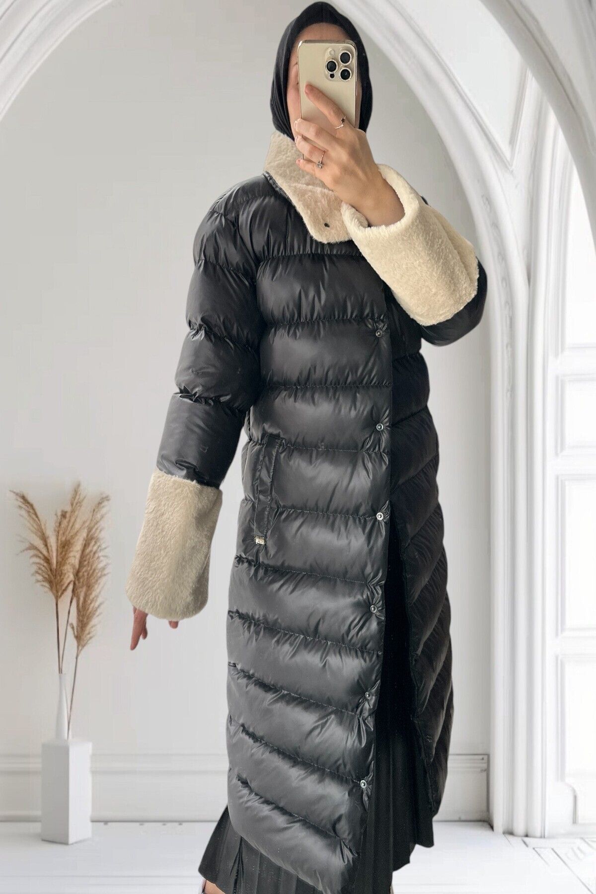 Qalina Life-Fur Lined Long Coat 6