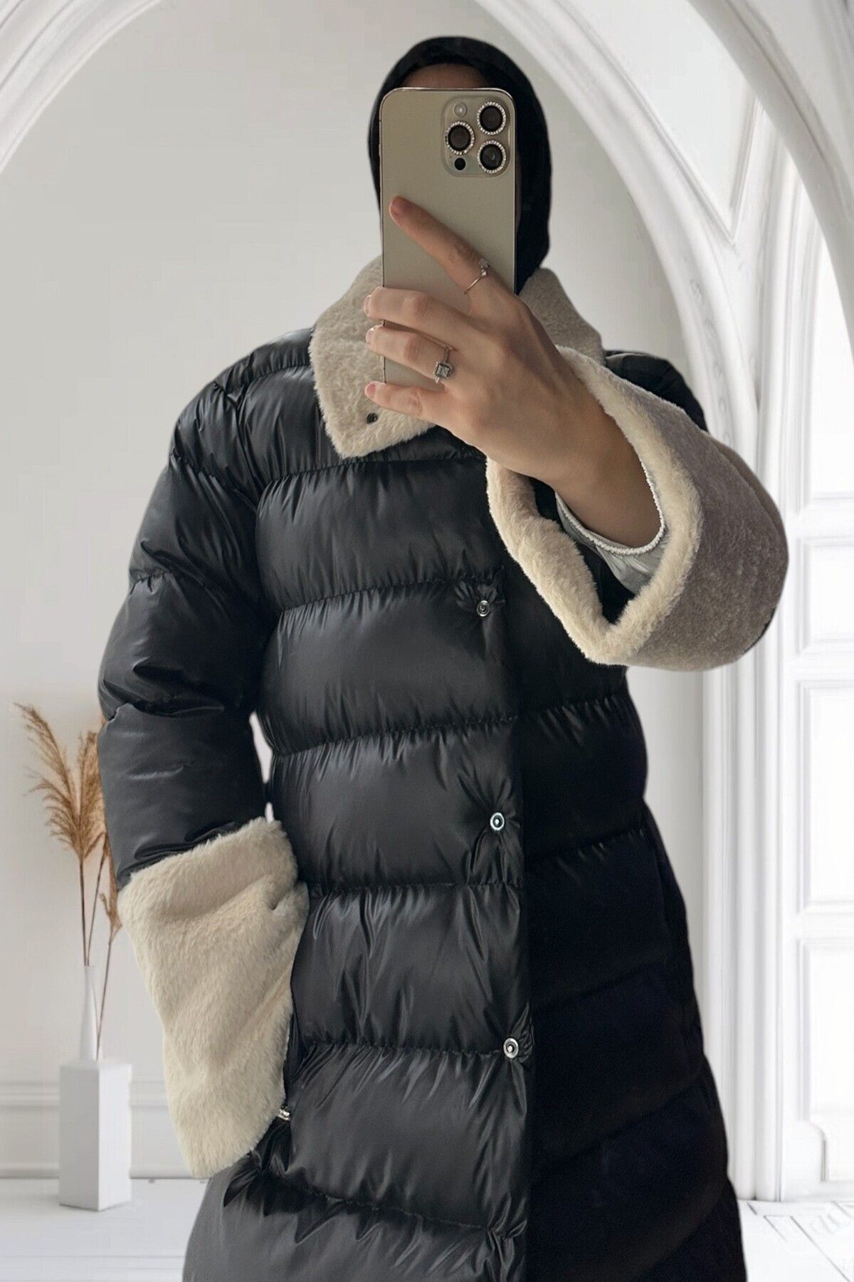 Qalina Life-Fur Lined Long Coat 5