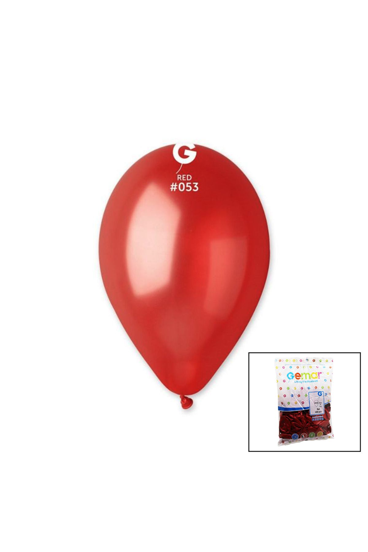 Go İthalat-Gm-110-53 Metallic Red Balloon 11''28Cm' 100 Pieces - 4808 1