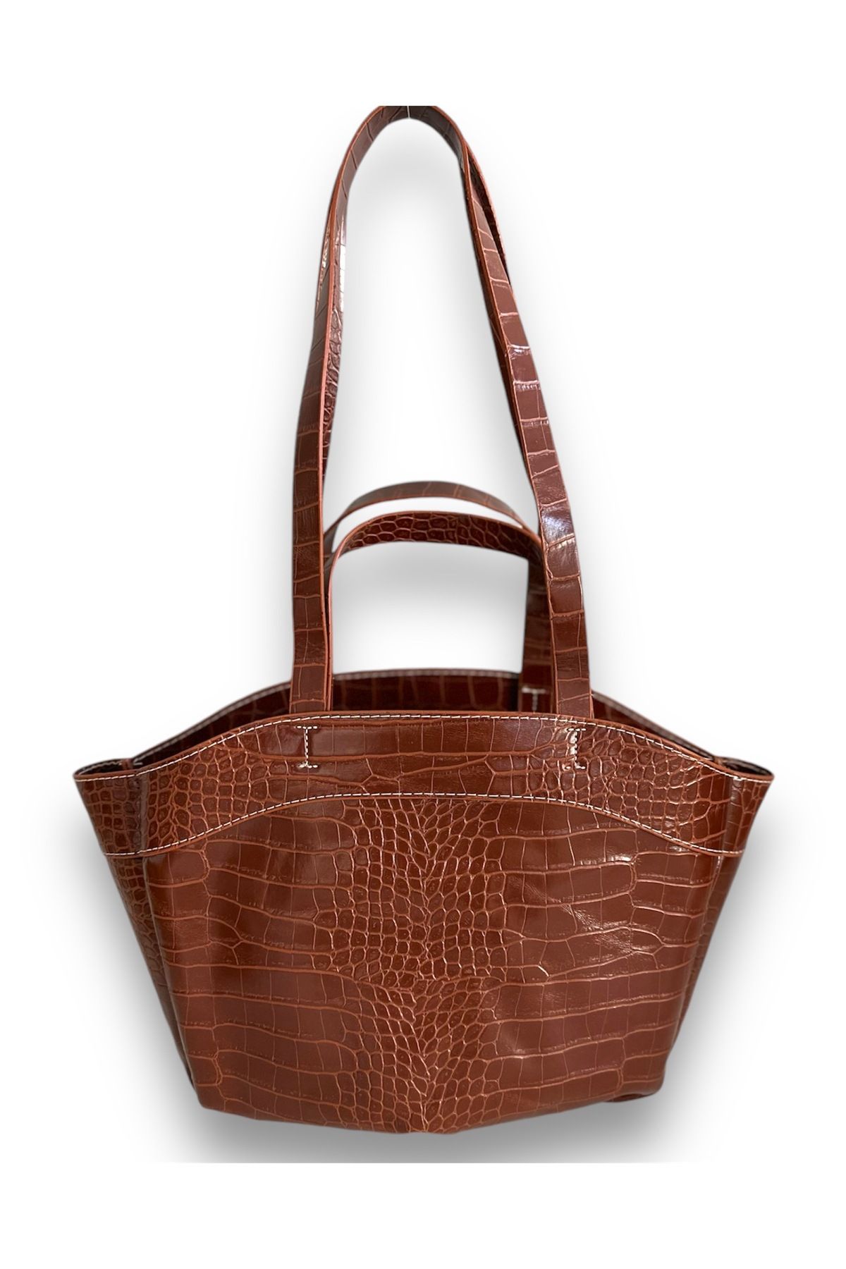 Boutiquehaki-Fomelo Crocodile Hand and Shoulder Bag 1