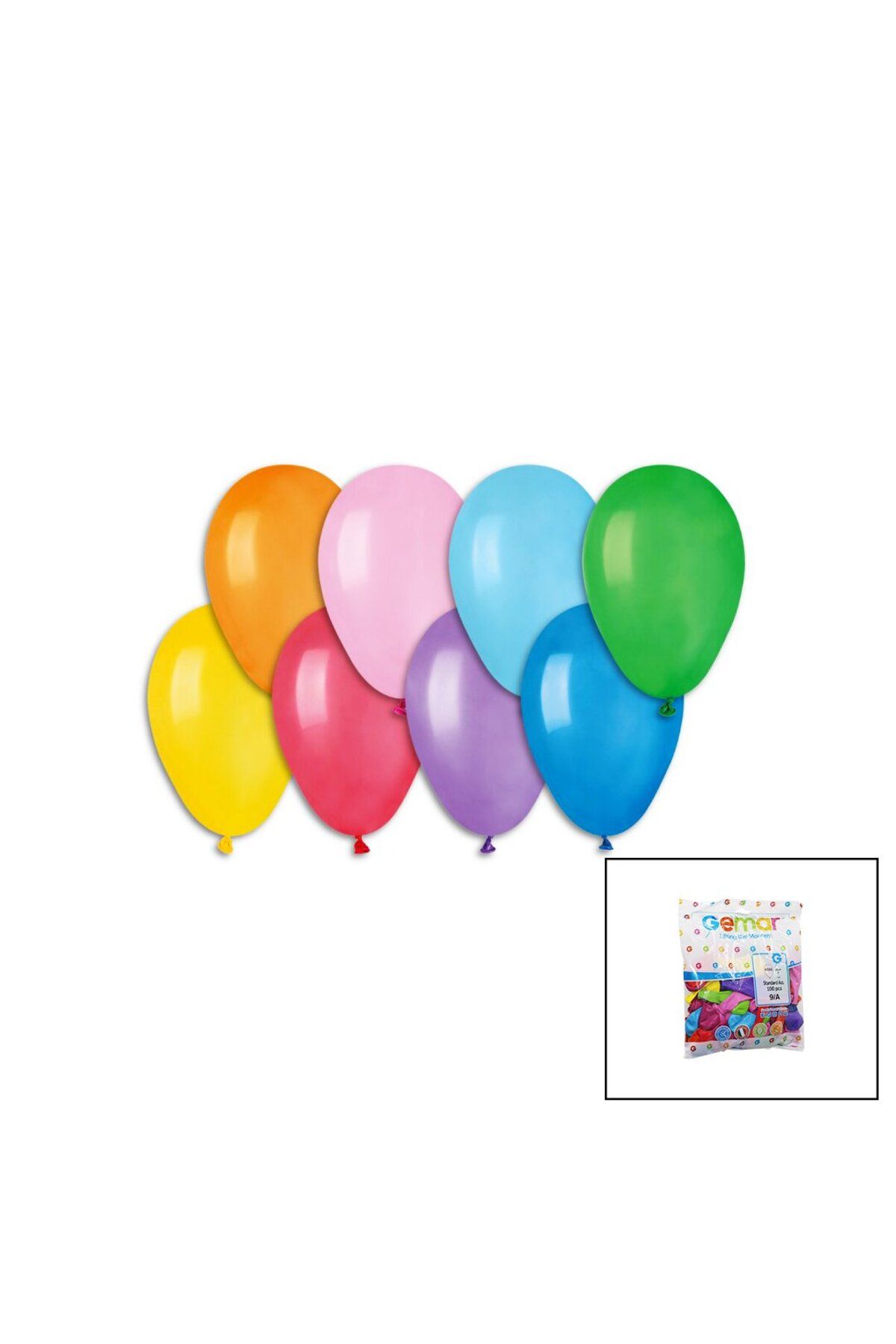 Qirora KLASİK RENKLİ BALON 7 İNÇ - 19CM - 100PCS (4614)