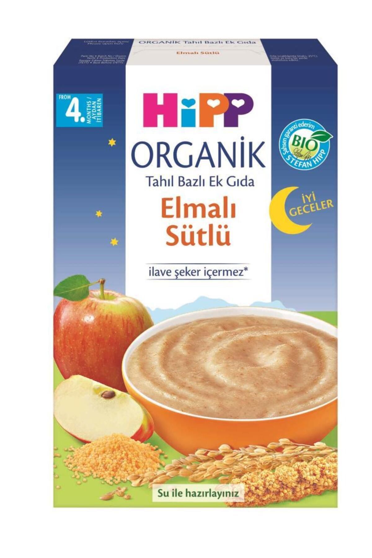 Hipp Nessiworld  Organik İyi Geceler Elmalı Sütlü Tahıl Bazlı Ek Gıda 250 Gr