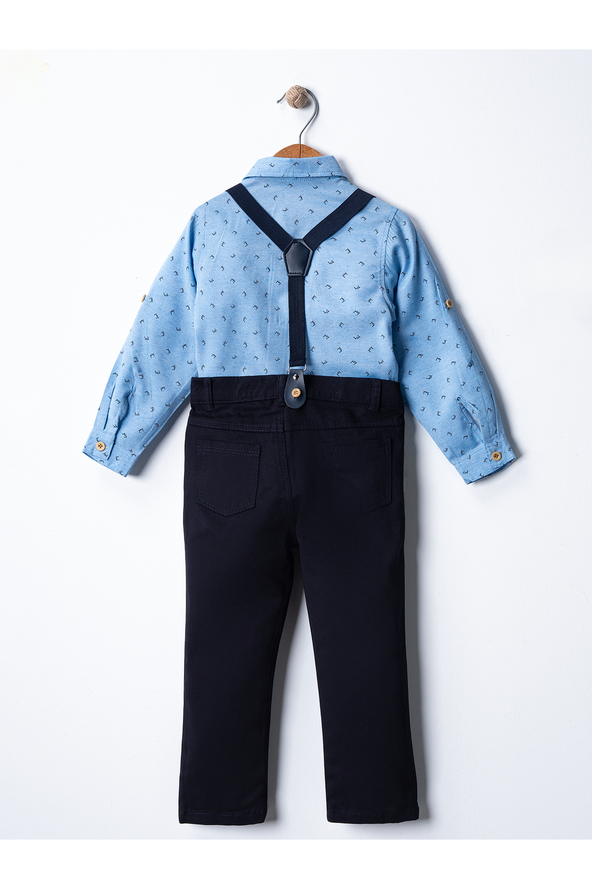 Çelix Kids Bebek&Çocuk Salopet Takım Gömlek Pantolon Papyon fotoğrafı 4 (önizleme)