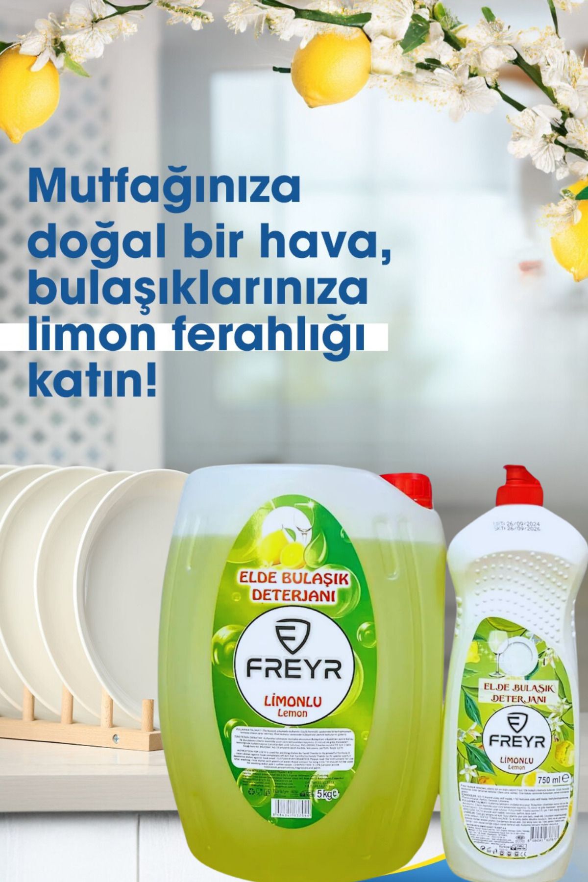 FREYR Elde Bulaşık Yıkama Deterjanı 5LT-750ML