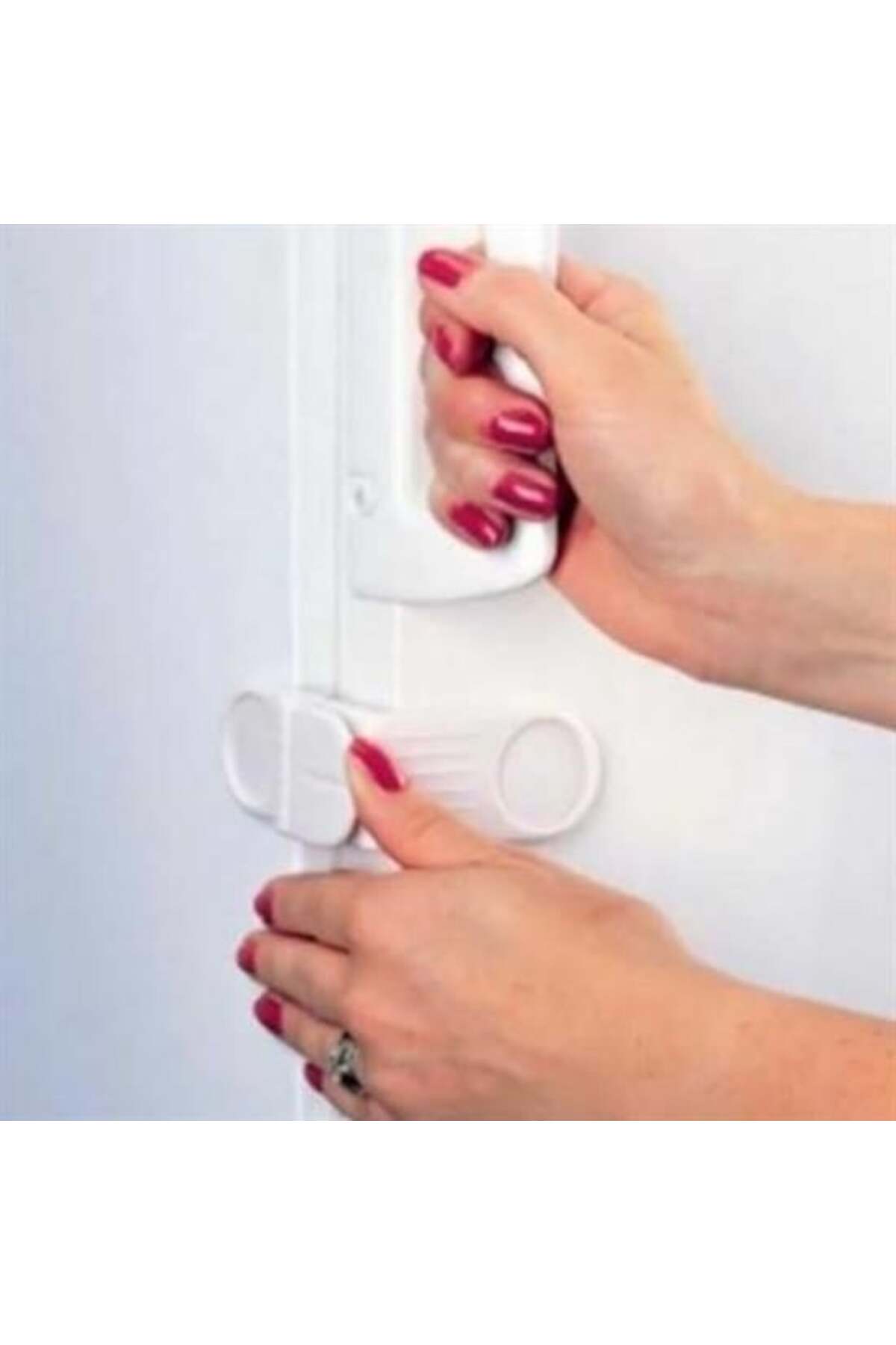 HerEveOyuncak Çocuk Çekmece Dolap Yapışkanlı Köşe Güvenlik Kilidi + 7 Adet Çekmece Plastik Askı - 2li Set P0U3K7 fotoğrafı 4 (önizleme)