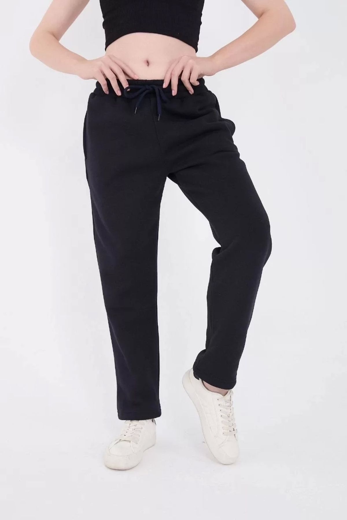 Mirage-Unisex Three Thread Basic Sweatpants - Navy Blue 6