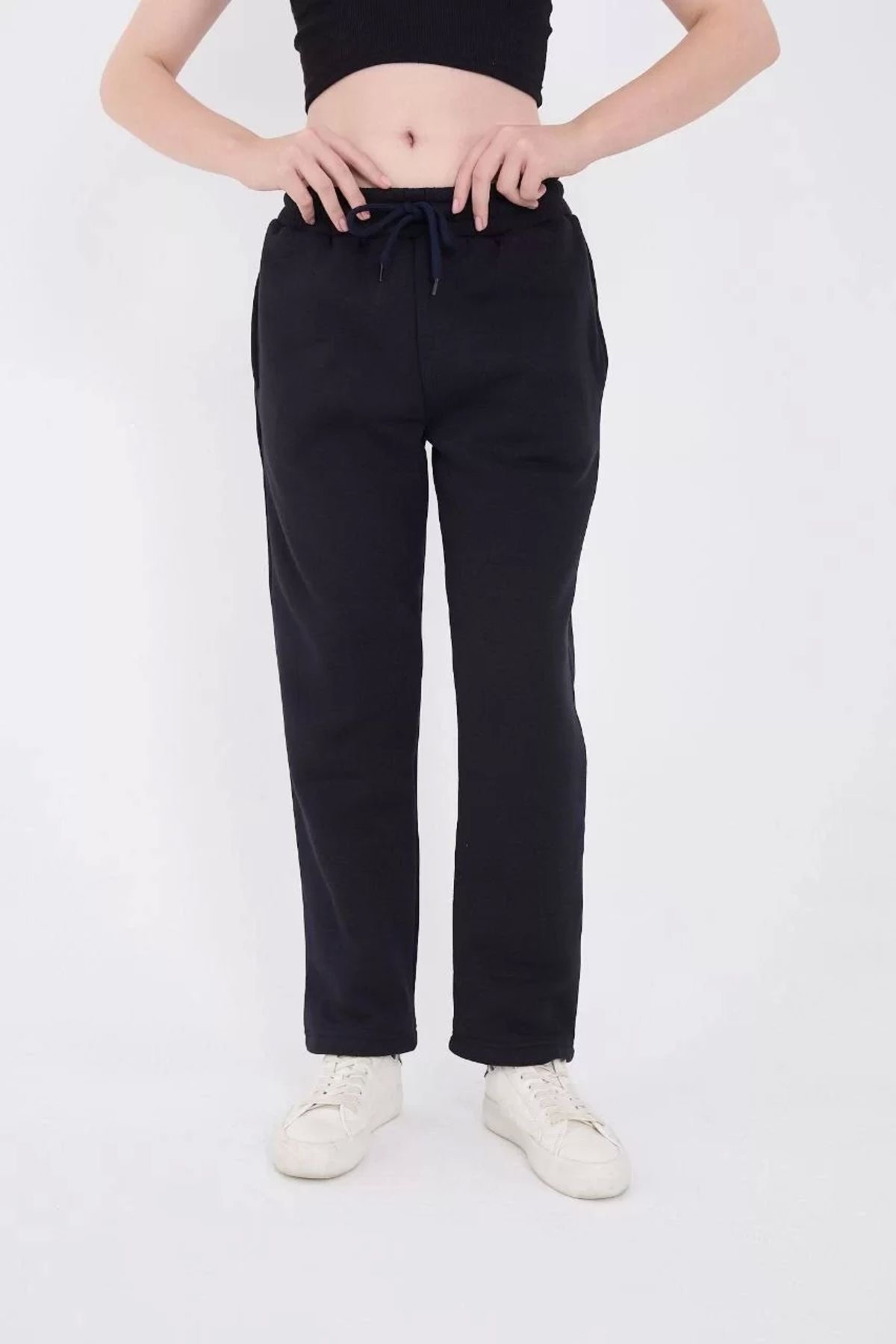 Mirage-Unisex Three Thread Basic Sweatpants - Navy Blue 4