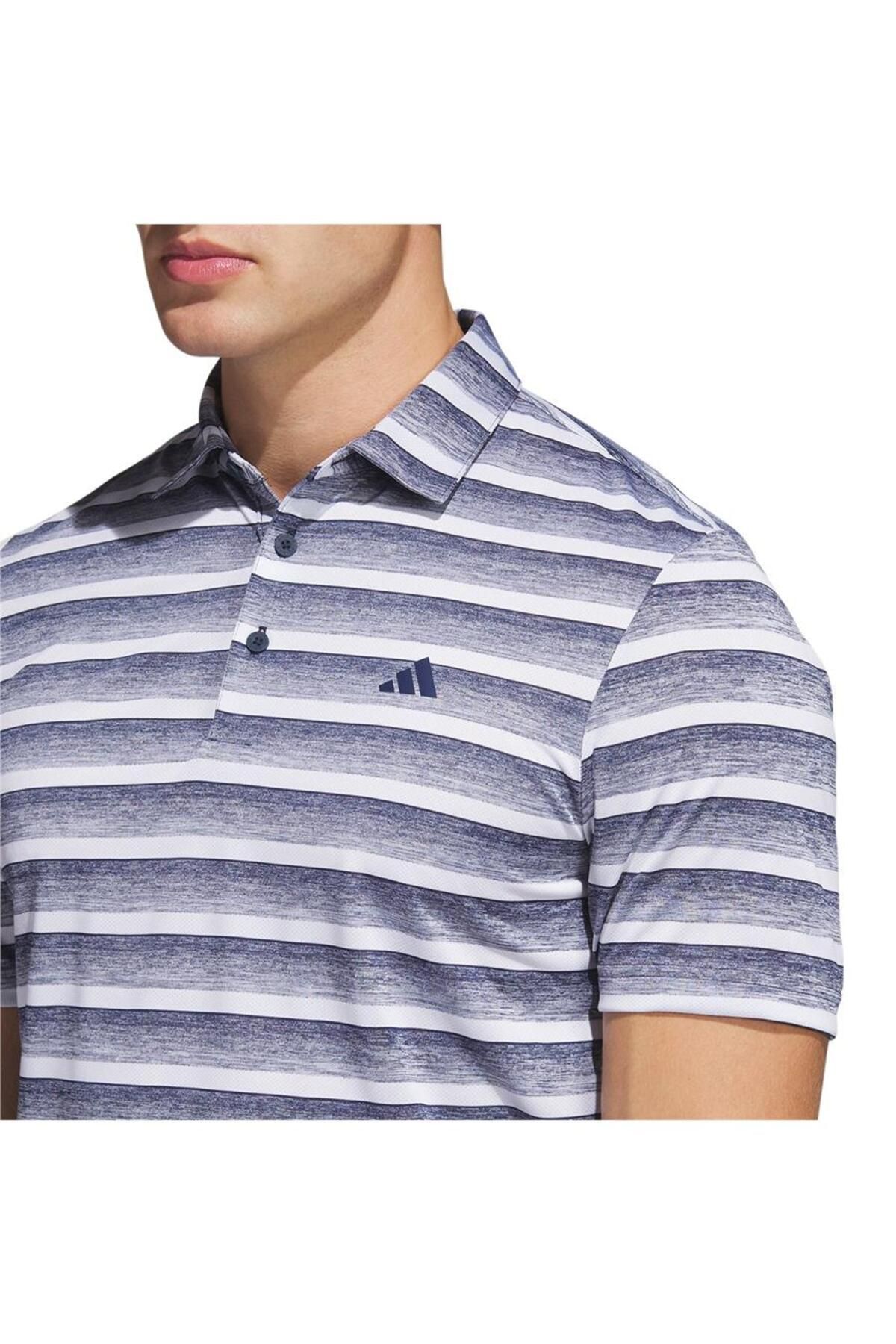 adidas-HS7579 Model Unisex Polo T-Shirt - 2 Colors Striped 5