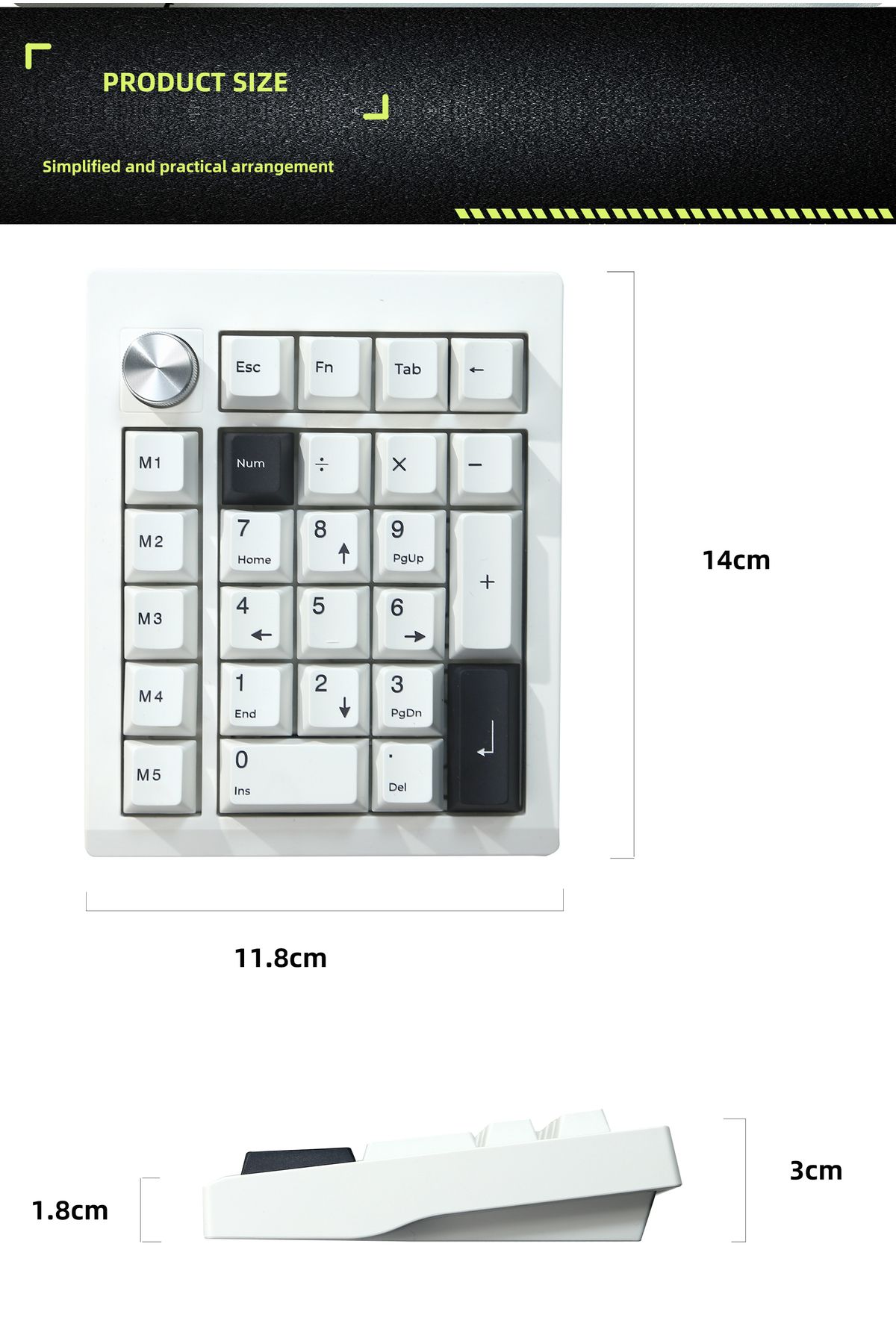 Choice-ZUOYA GMK26  QMK/VIA Gasket Number Pad Bluetooth 5.0/2.4ghz/Wired Hot Swappable Numpad Programmab... 6
