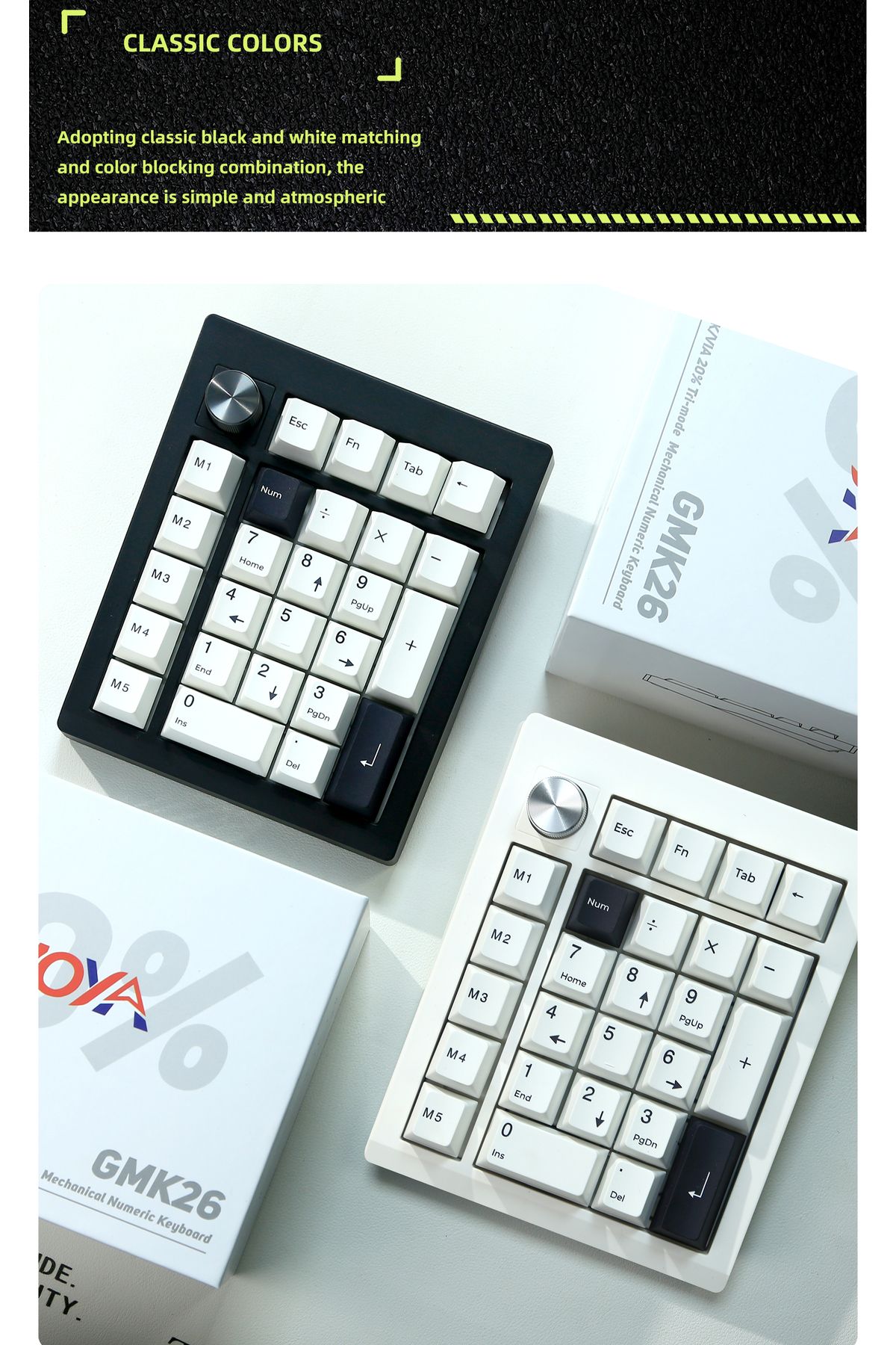 Choice-ZUOYA GMK26  QMK/VIA Gasket Number Pad Bluetooth 5.0/2.4ghz/Wired Hot Swappable Numpad Programmab... 5