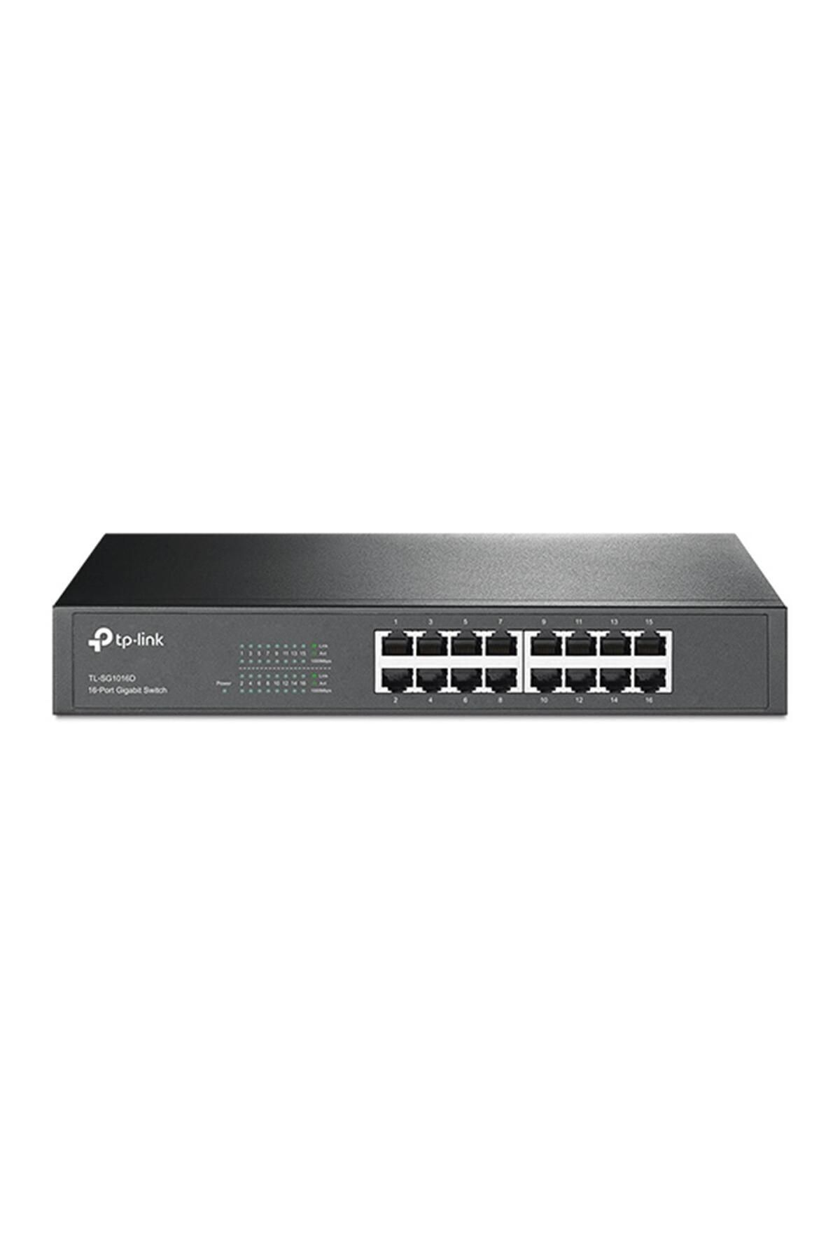 Vobotek Teknoloji -Link TL-SG1016D 16 Port 10-100-1000 Mbps Switch Çelik Kasa Rack Mount