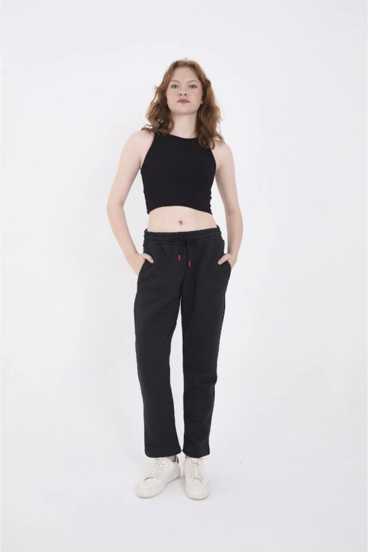 MRA Fashion Unisex Üç İplik Basic Eşofman Pantolon - Antrasit