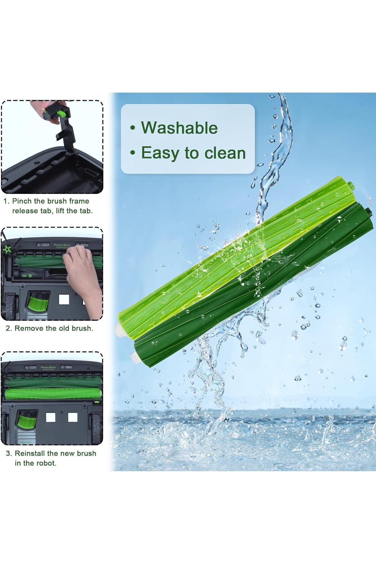 Choice-For iRobot Roomba S9 S9+ Robot Vacuum Cleaner Multi-Surface Rubber Main Rolling Brush Replacement... 3