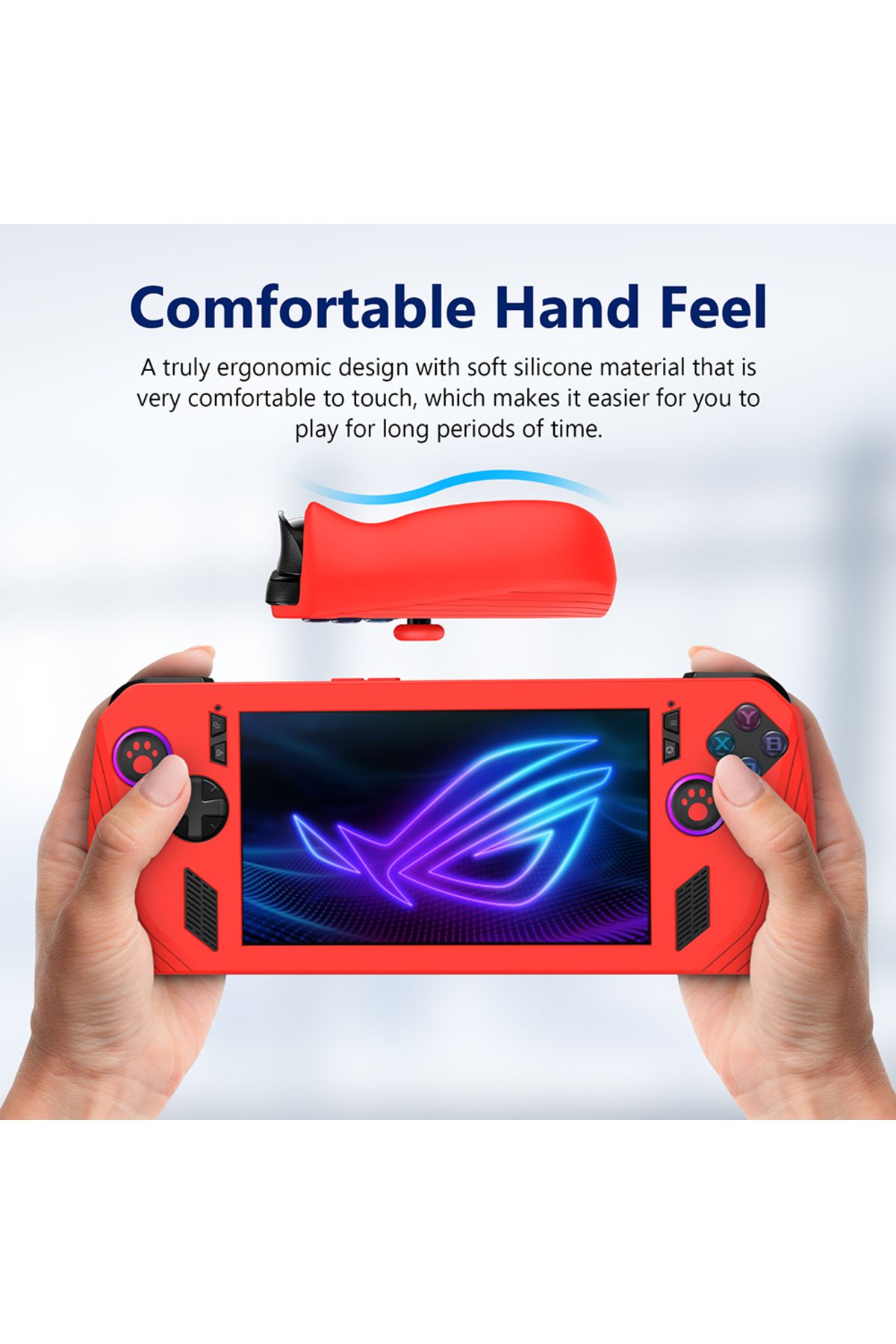 APWIKOGER-For ASUS ROG ALLY X Game Console Silicone Soft Protective Shell with Thumb Grip Caps Soft Protect... 6