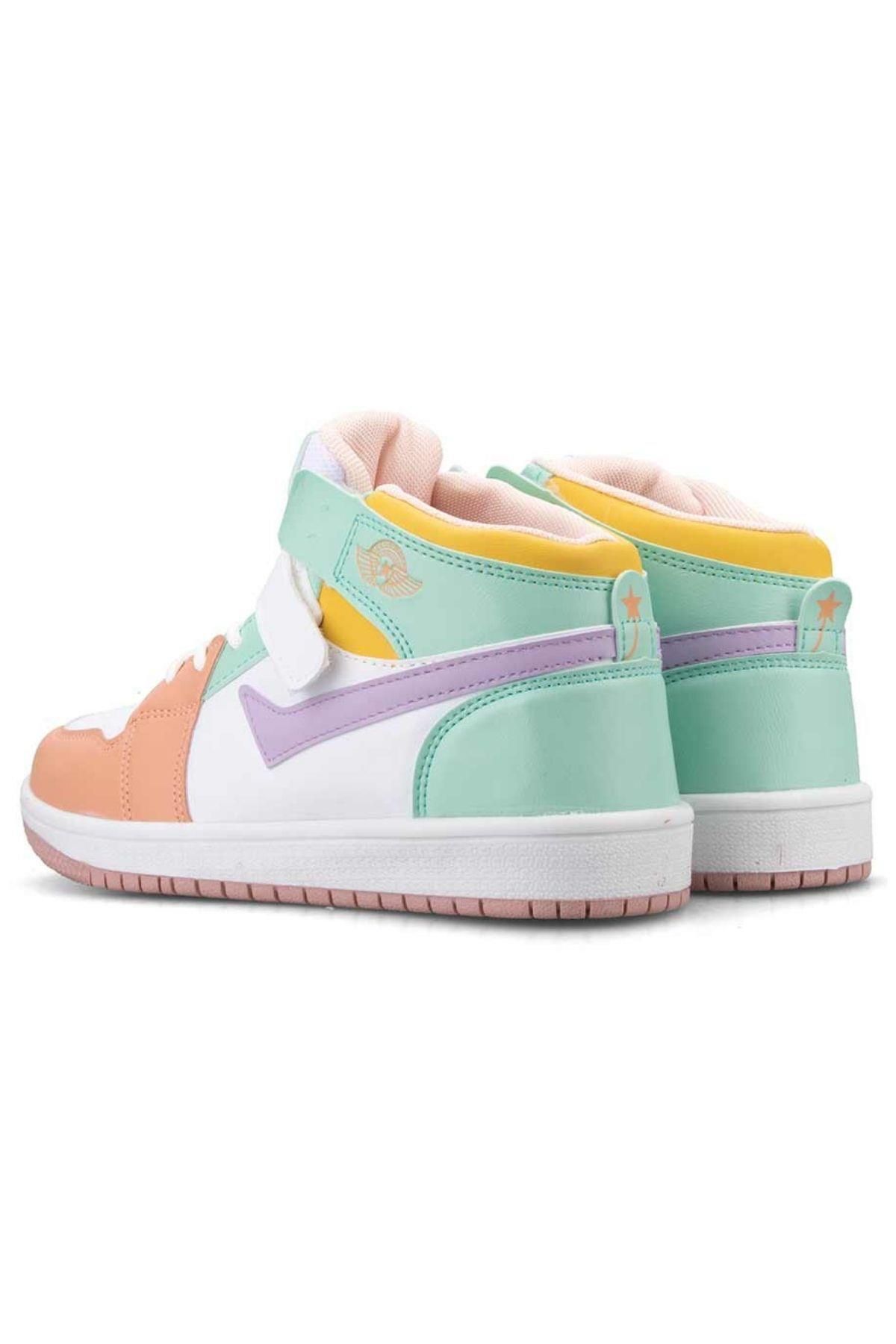 Preux Bağcıklı Ve Cırtlı Günlük Unisex Çocuk Sneaker Rahat Spor Ayakkabı