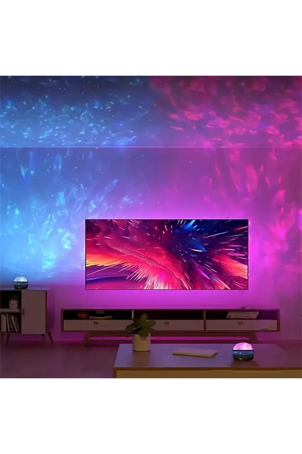 Choice-LED Starry Galaxy Projector Light RGB Smart Remote Control Star Aurora Lamp KTV USB Plug Rotating... 3