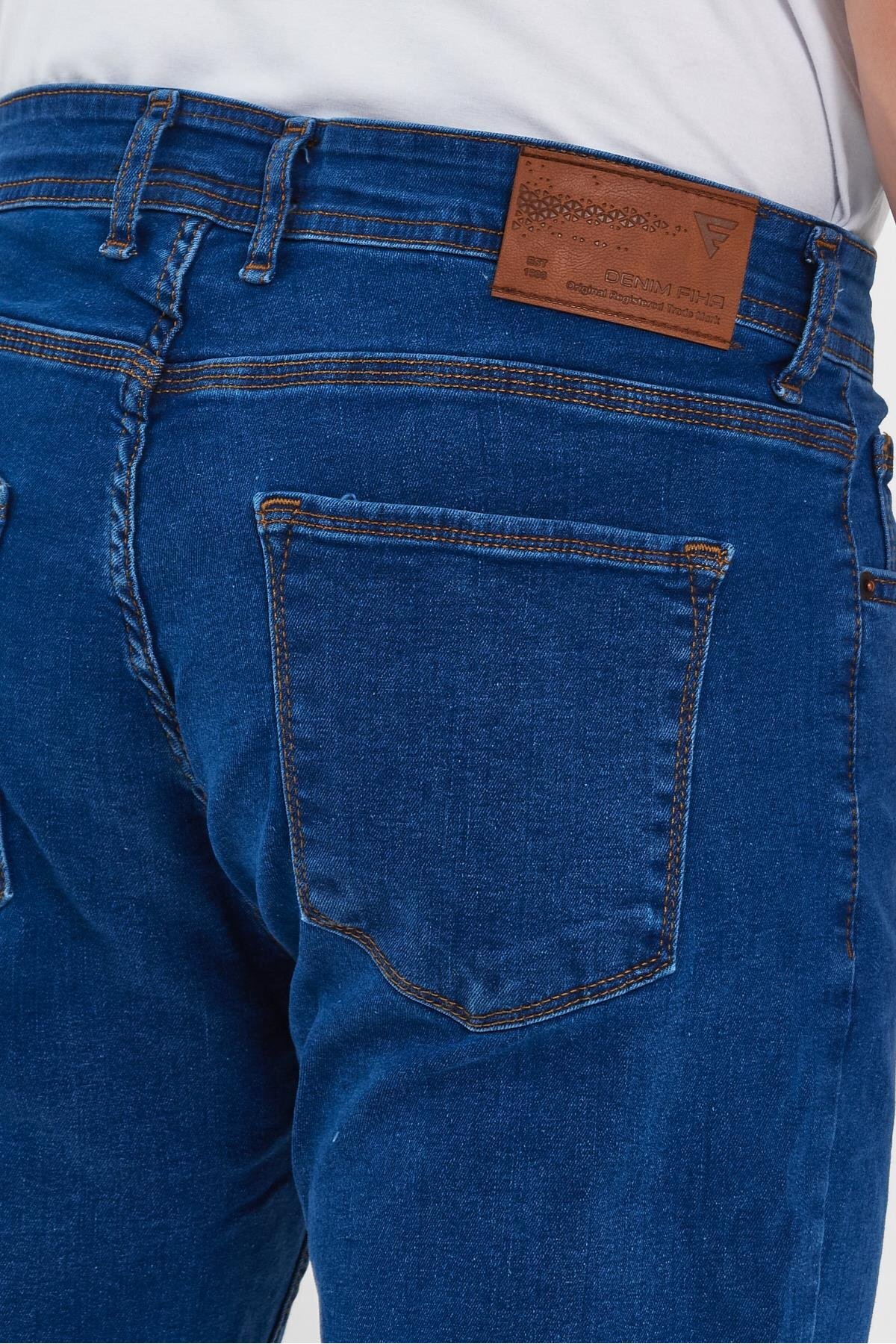 Genel Markalar  ERKEK FERMUARLI KLASİK DÜZ JEANS - Görsel 6