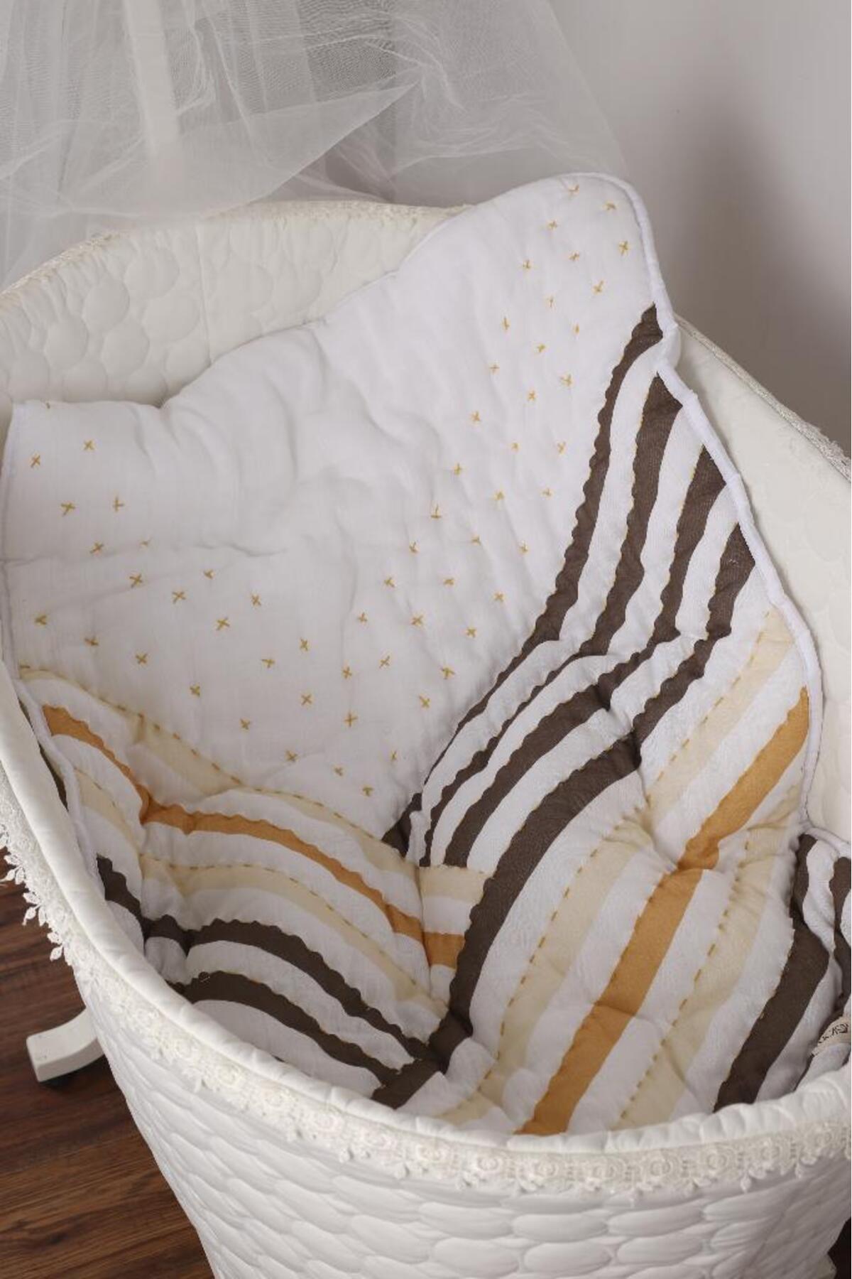 LUCKKA %100 Pamuk Bebek Müslin Yorgan - Oyun Matı El Işlemeli 70x100 Cm - Ztd100 fotoğrafı 5 (önizleme)