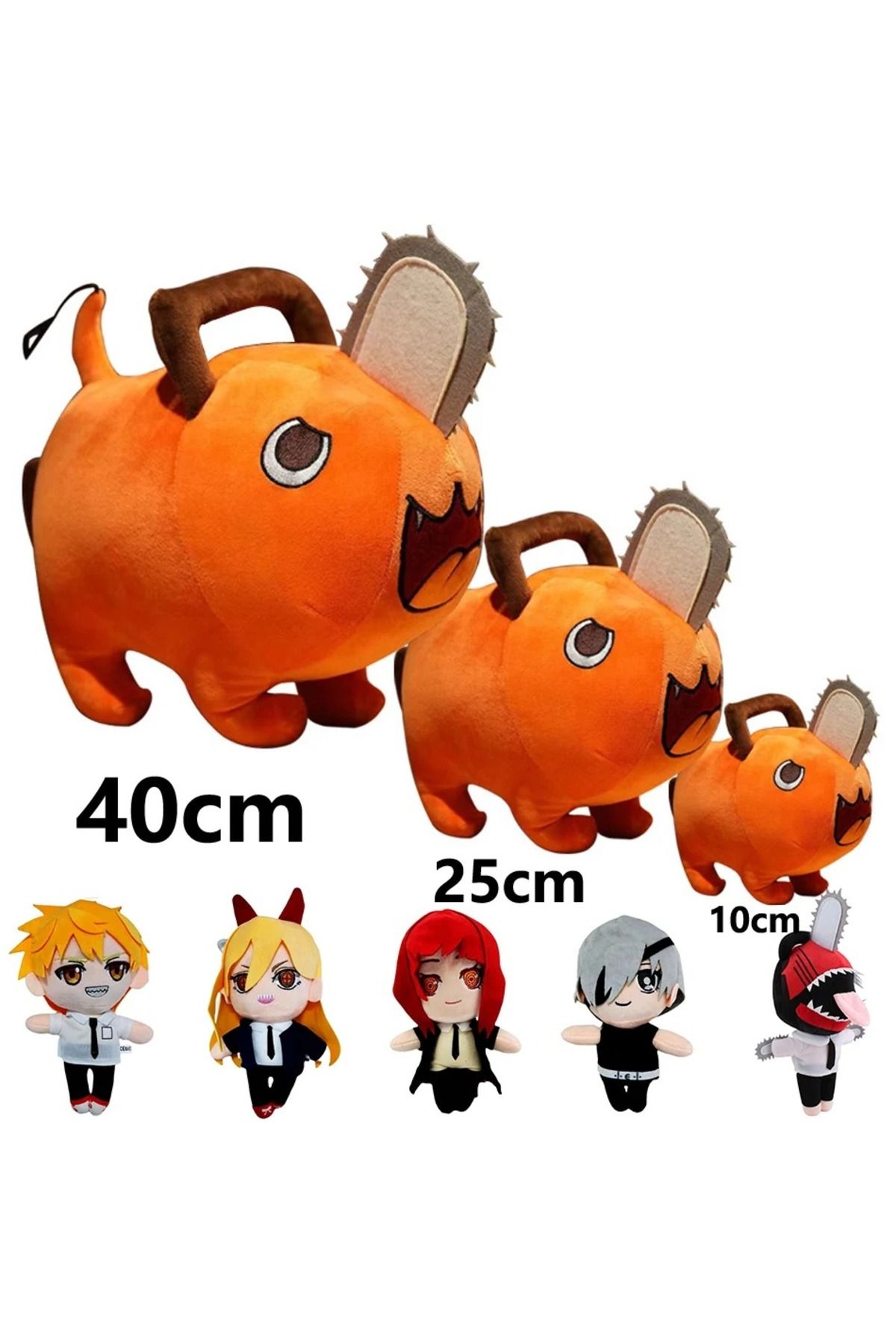 Choice-15cm/40cm Pochita Plush Chainsaw Chain Saw Man Cosplay Standing Orange Dog Stuffed Doll Japan Ani... 2