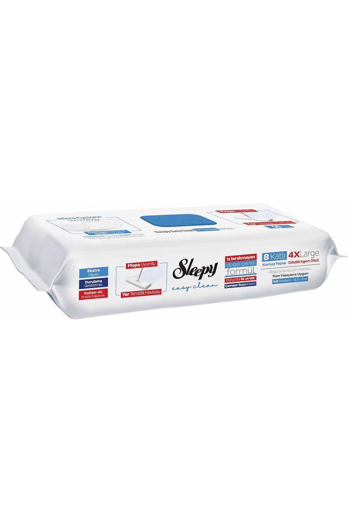 STOREMAX daliashop Easy Clean Çamaşır Suyu Katkılı Mopa Uyumlu Yer Temizlik Havlusu 3x50 (150 Yaprak) sh