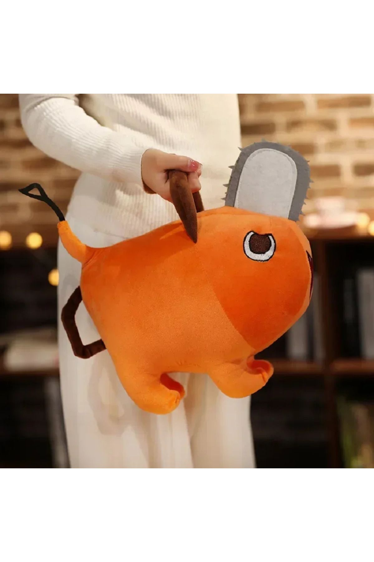 Choice-15cm/40cm Pochita Plush Chainsaw Chain Saw Man Cosplay Standing Orange Dog Stuffed Doll Japan Ani... 5