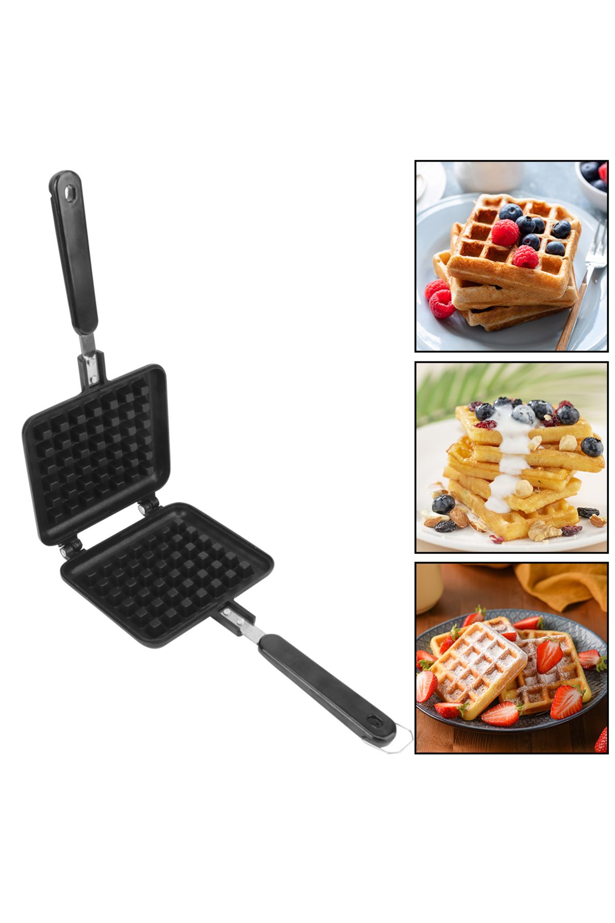 NICEYARD-Waffles Pot Iron Baking Pan Kitchen Cooking Tool Waffle Maker Machine Bubble Egg Cake Oven Breakf... 2