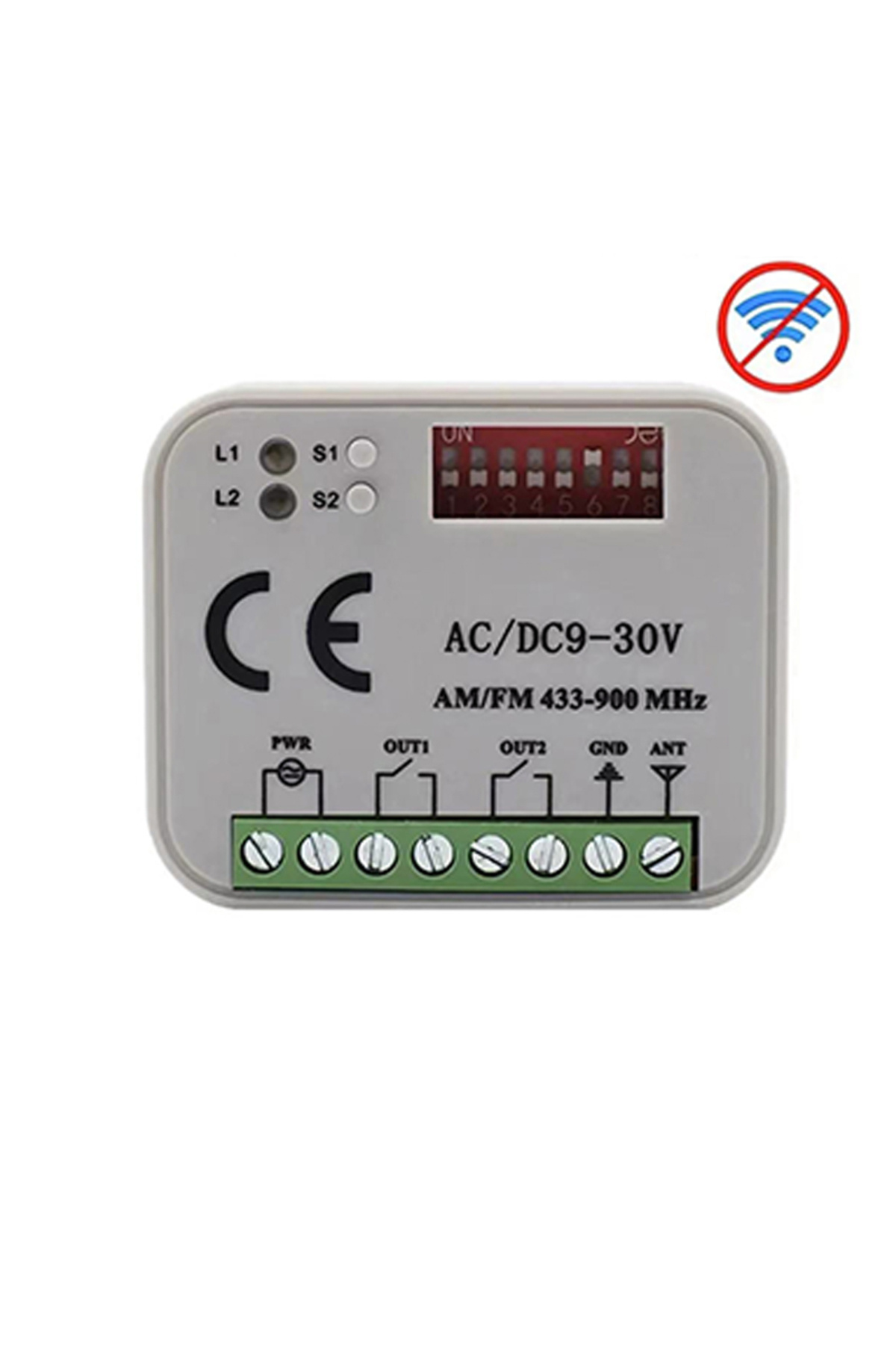 Choice-Yellow Universal Rx Multi Wifi Garage Door Remote Control Receiver 2ch Controller Smart Switch 433 8 1