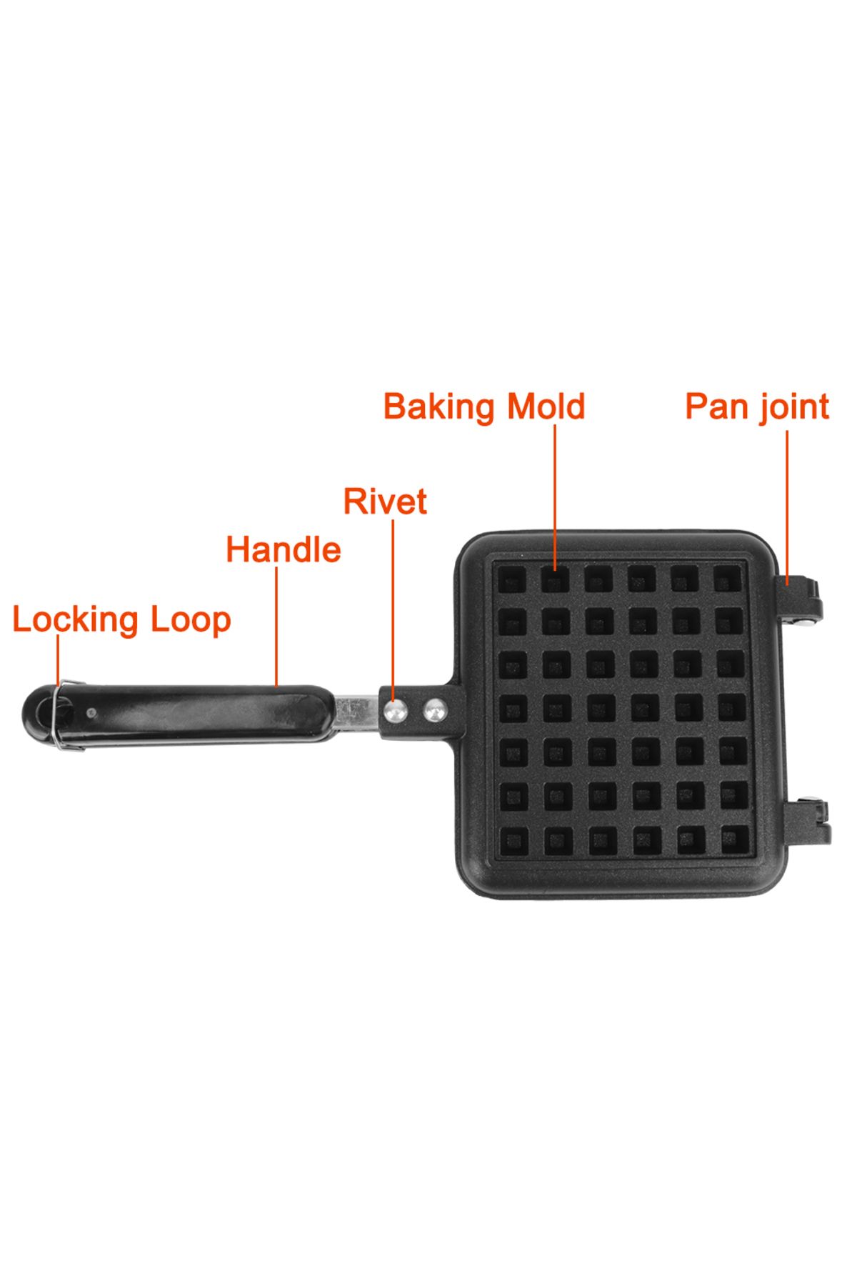 NICEYARD-Waffles Pot Iron Baking Pan Kitchen Cooking Tool Waffle Maker Machine Bubble Egg Cake Oven Breakf... 7