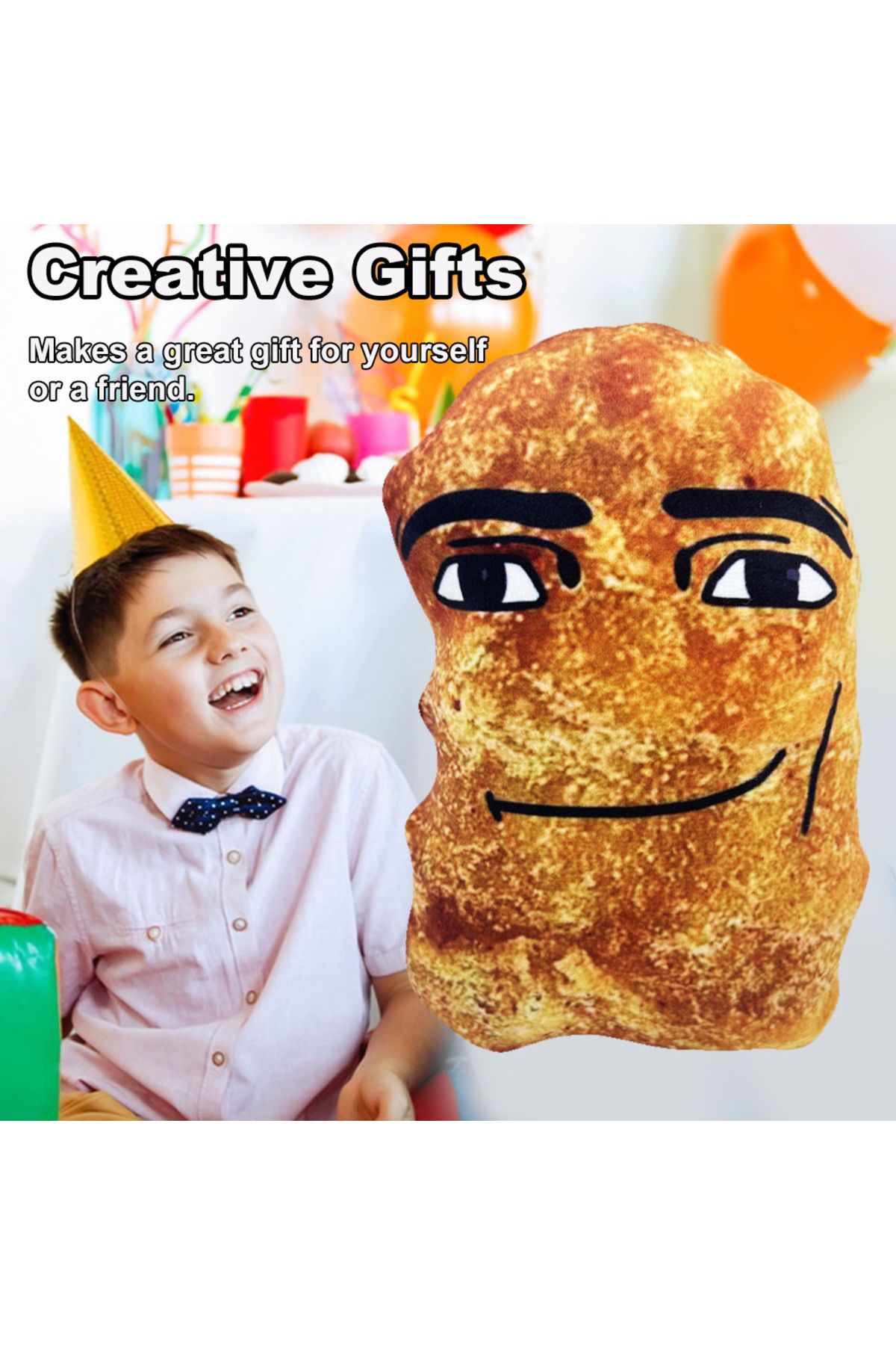 Choice-Chicken Nugget Meme Plush Toy Funny Big Chicken Block Plush Pillow Cute Chicken Nuggets Stuffed D... 5
