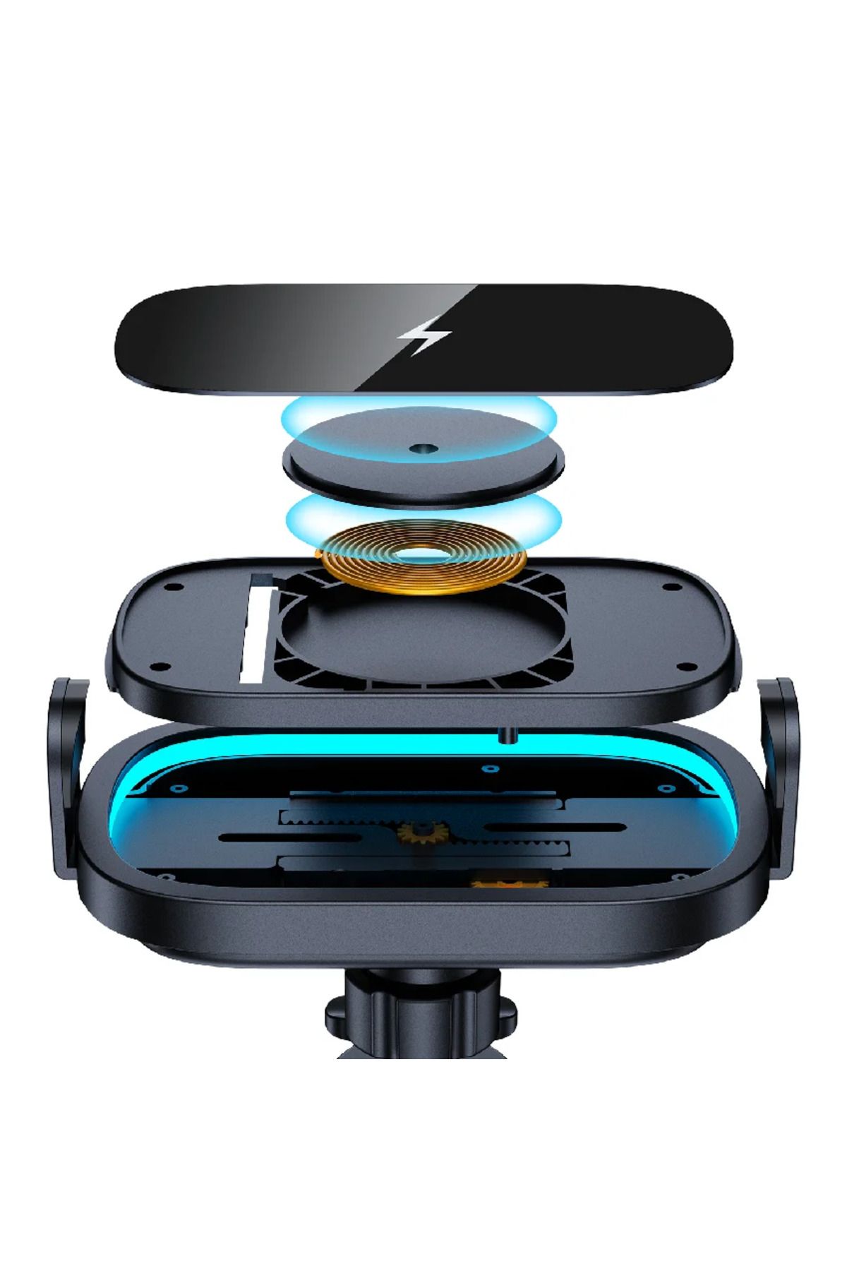 Opansten-Automatic Clamping Wireless Car Charger Mount For Samsung Galaxy Z Fold 4 3 2 S22 S21 iPhone 14 1... 7