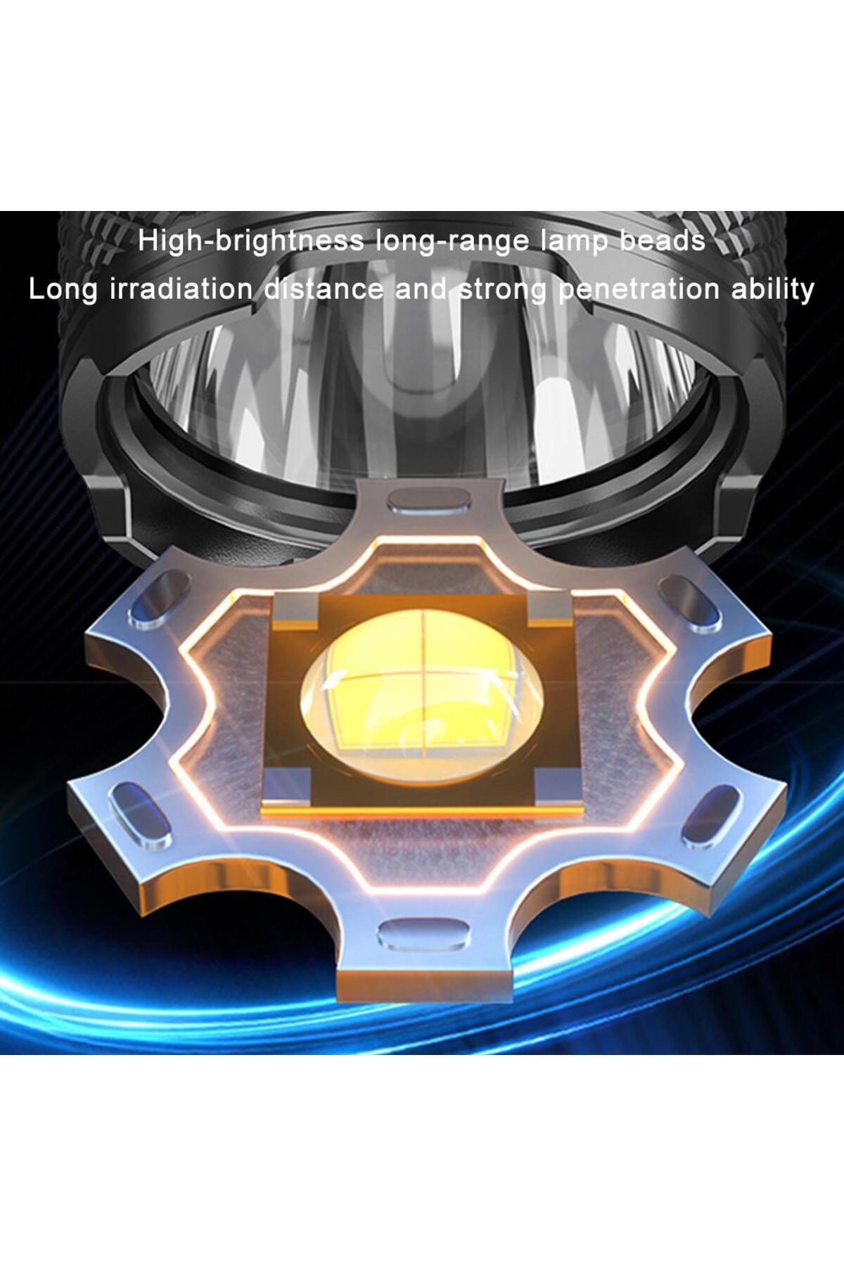Choice-High Brightness LED Flashlight Strong Light High / Medium Beam Strobe Lighr with Power Display La... 6