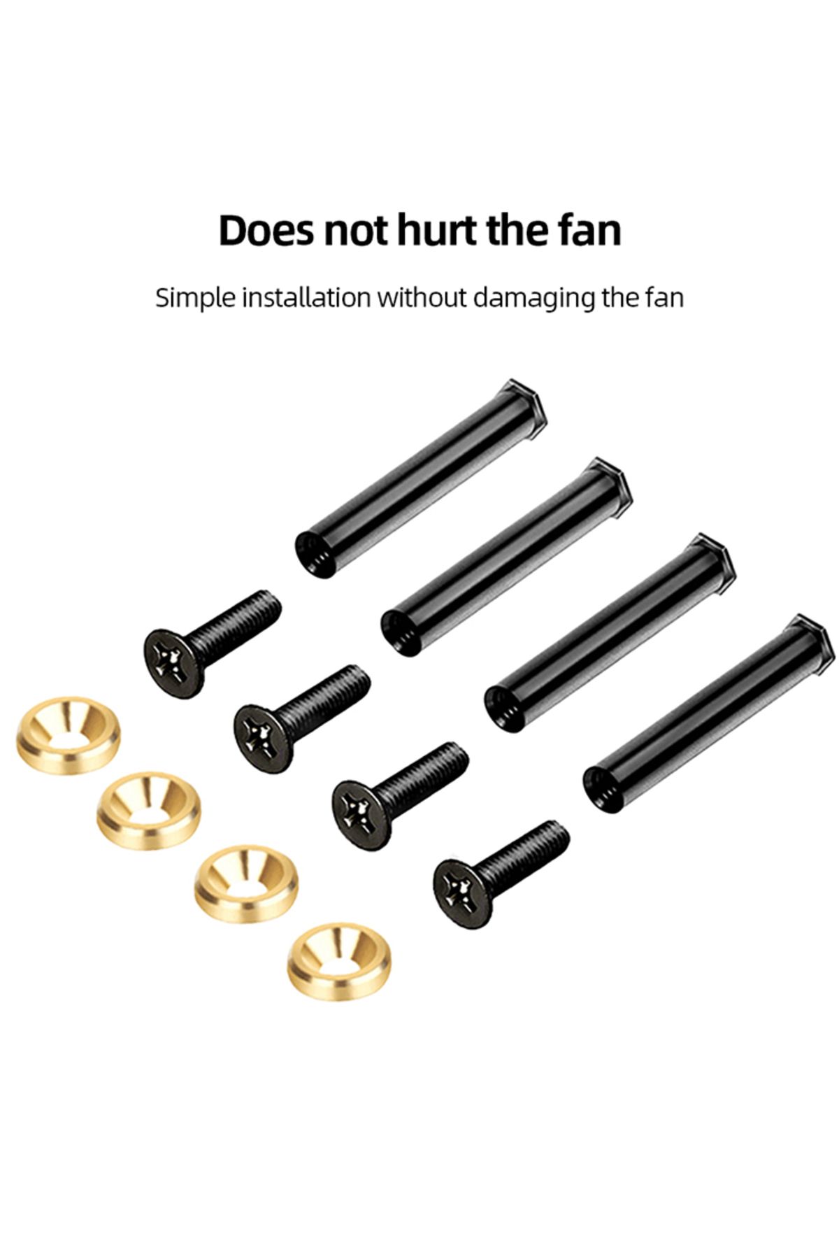 ALLOYSEED-Fixing Chassis Fan Screws Quiet Operation Cooling Fan Mount Screws Computer Radiator Fan Screws S... 7