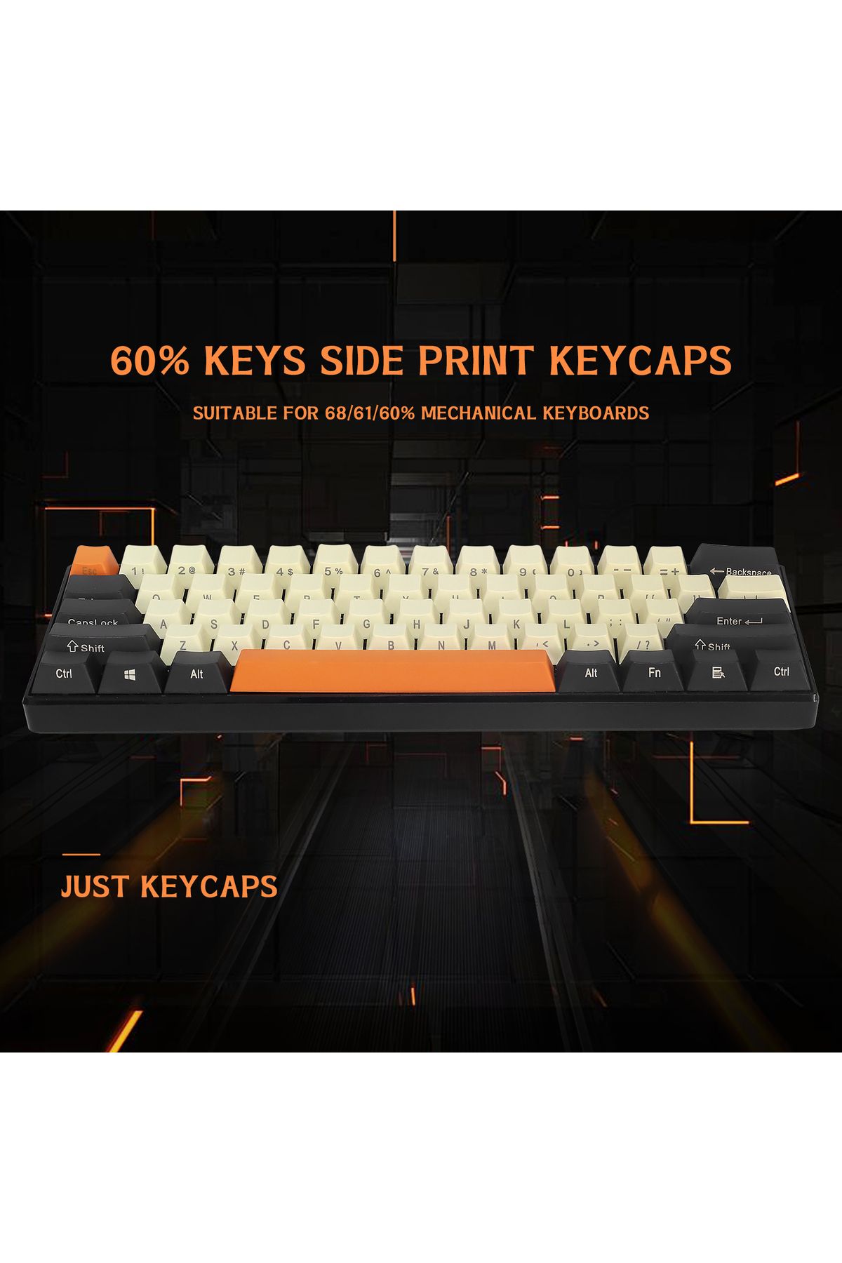 Choice-Keycaps Side Print PBT Keycap Set 60 Percent Thick Cherry MX Key Caps For US-ANSI Layout 61 68 60... 2