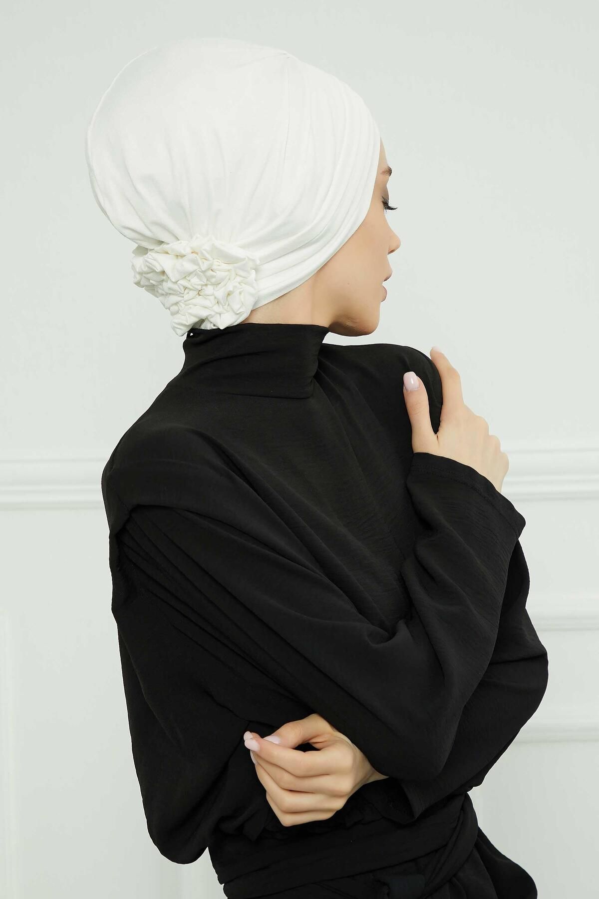 Aisha's Design-B-74 Model Combed Cotton Bonnet 1