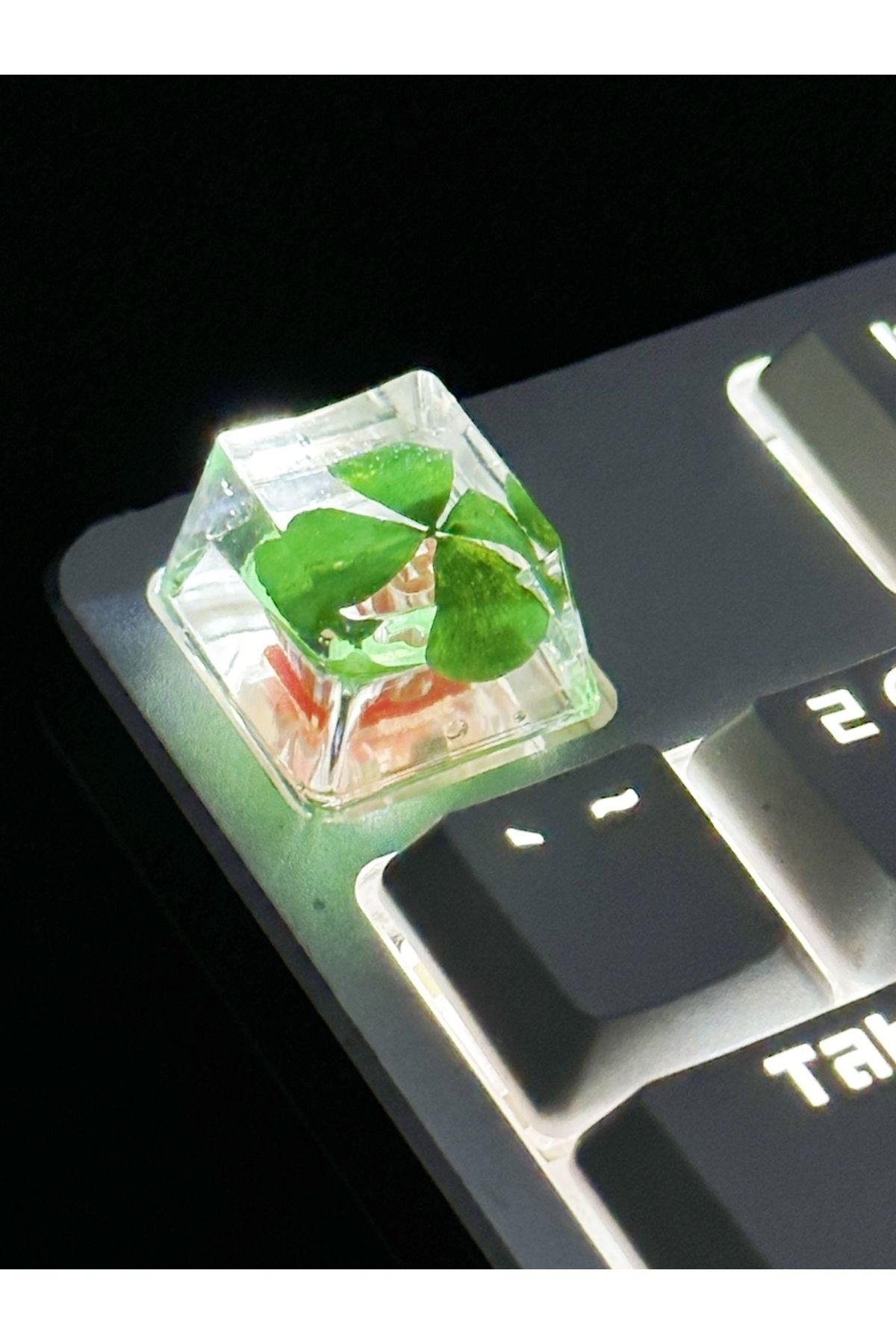 Choice-Genuine Four-leaf Clover Resin Cross-axis Mechanical Keyboard key caps 7