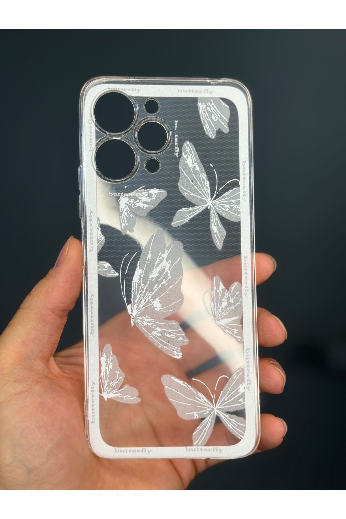 xaiomi redmi 12 4g conduite en silicone souple avec des motifs de papillon transparent